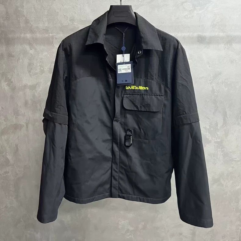 Louis Vuitton Louis Vuitton Black Logo Zip Sleeve Shirt -dmc Size US L / EU 52-54 / 3 - 1 Thumbnail