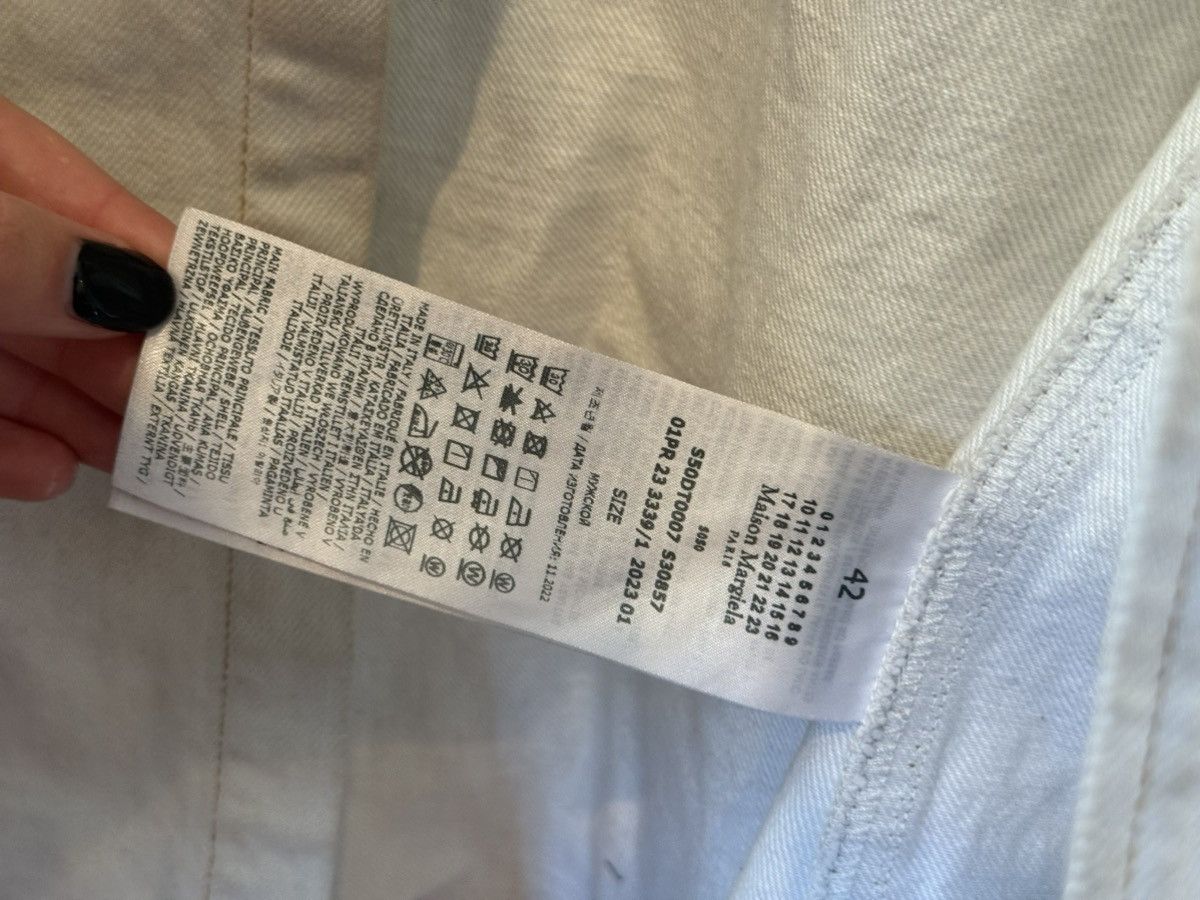 Maison Margiela Maison Margiela selvedge oversized white denim jacket Size US L / EU 52-54 / 3 - 7 Thumbnail