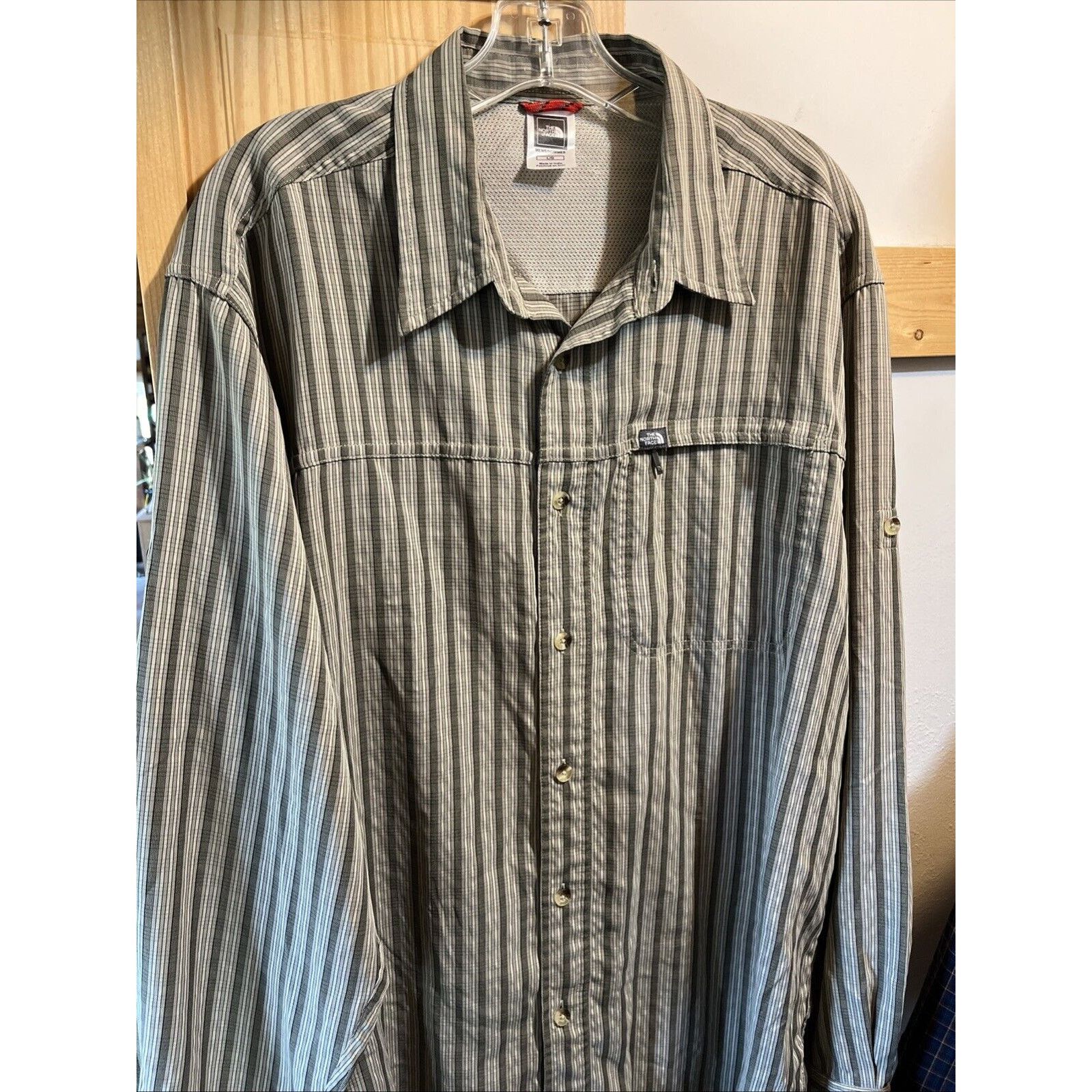 The North Face The North Face Men’s Shirt Large Gray Striped Button Down LS Size US L / EU 52-54 / 3 - 7 Thumbnail