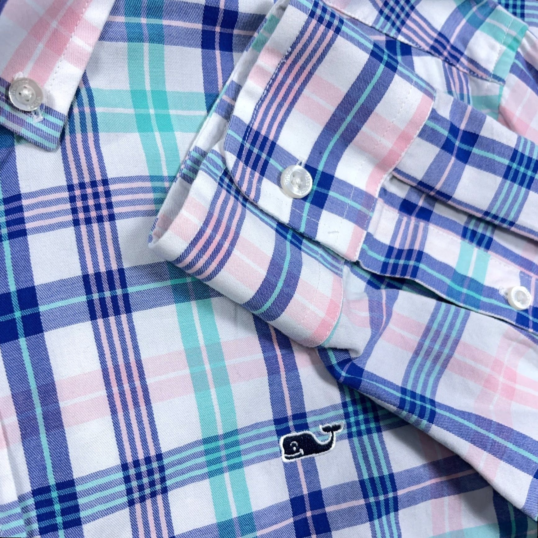 Vineyard Vines VINEYARD VINES Flannel Shirt Men M Button-Up Plaid Blue Logo 90s Preppy Style Size US M / EU 48-50 / 2 - 3 Thumbnail