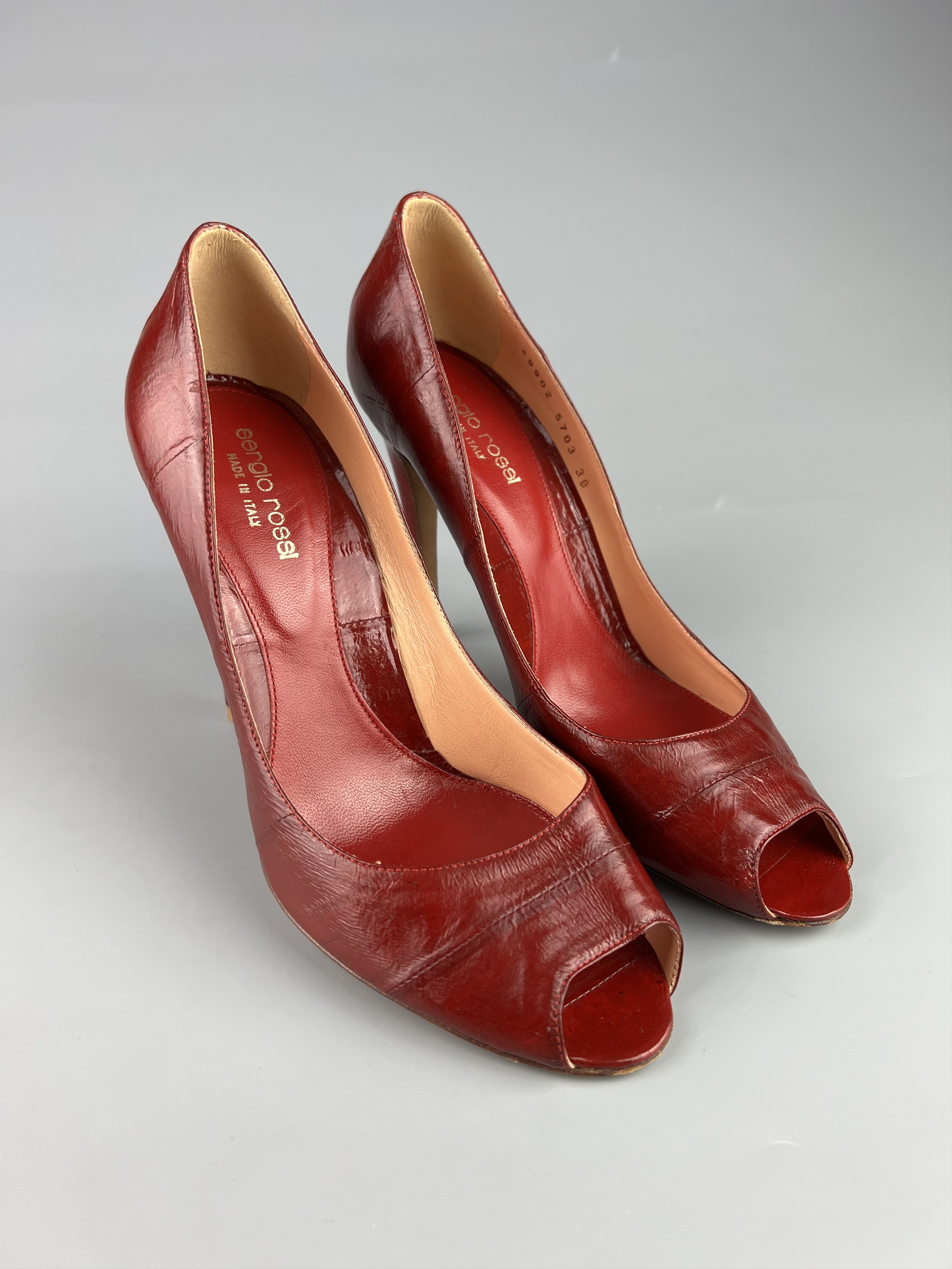 Sergio Rossi Sergio Rossi Red Leather Heels Size 39 Made in Italy Size US 9 / IT 39 - 7 Thumbnail