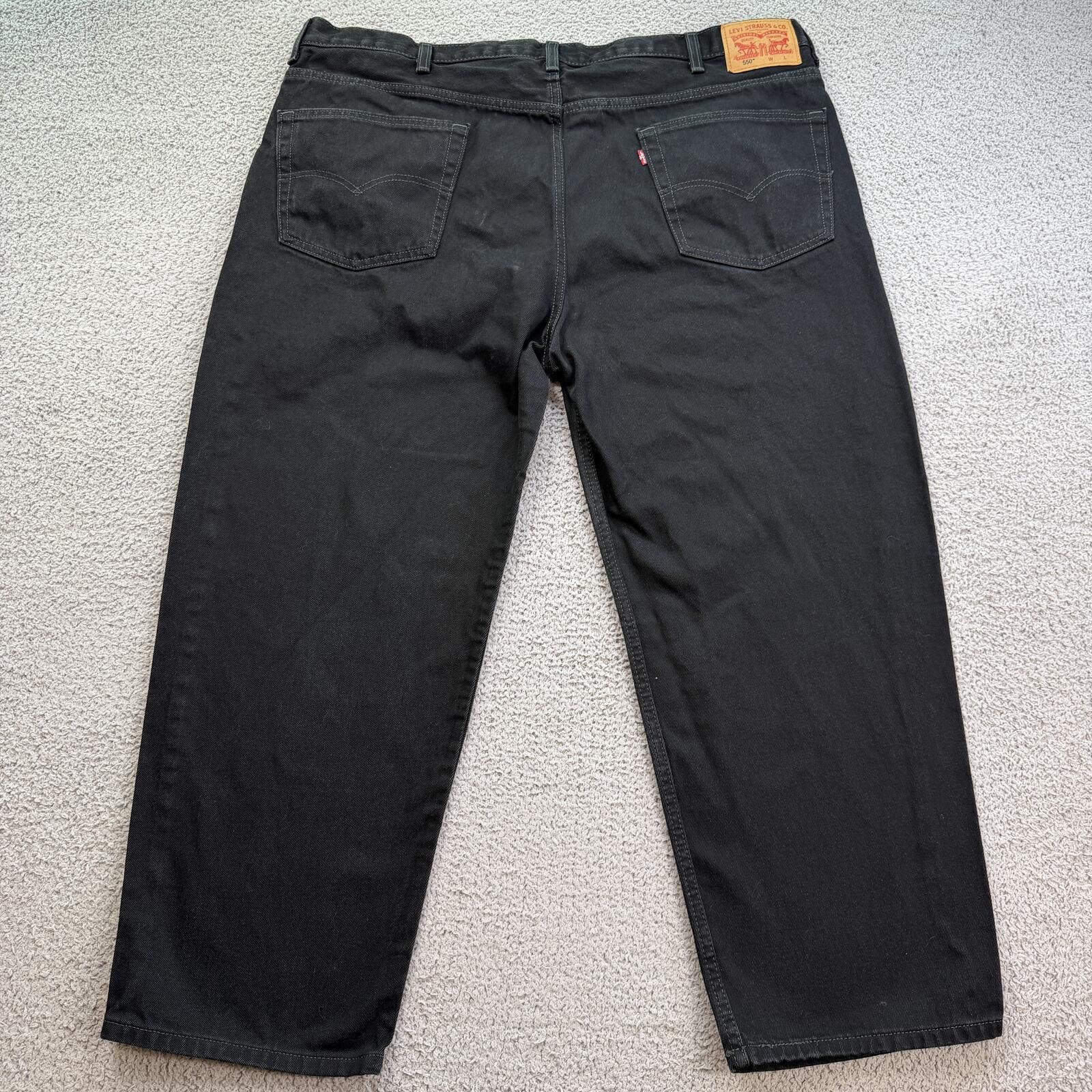 Levi's Levis 550 Black Relaxed Fit Jeans Mens 48x29 Faded Baggy Size US 44 / EU 60 - 2 Thumbnail