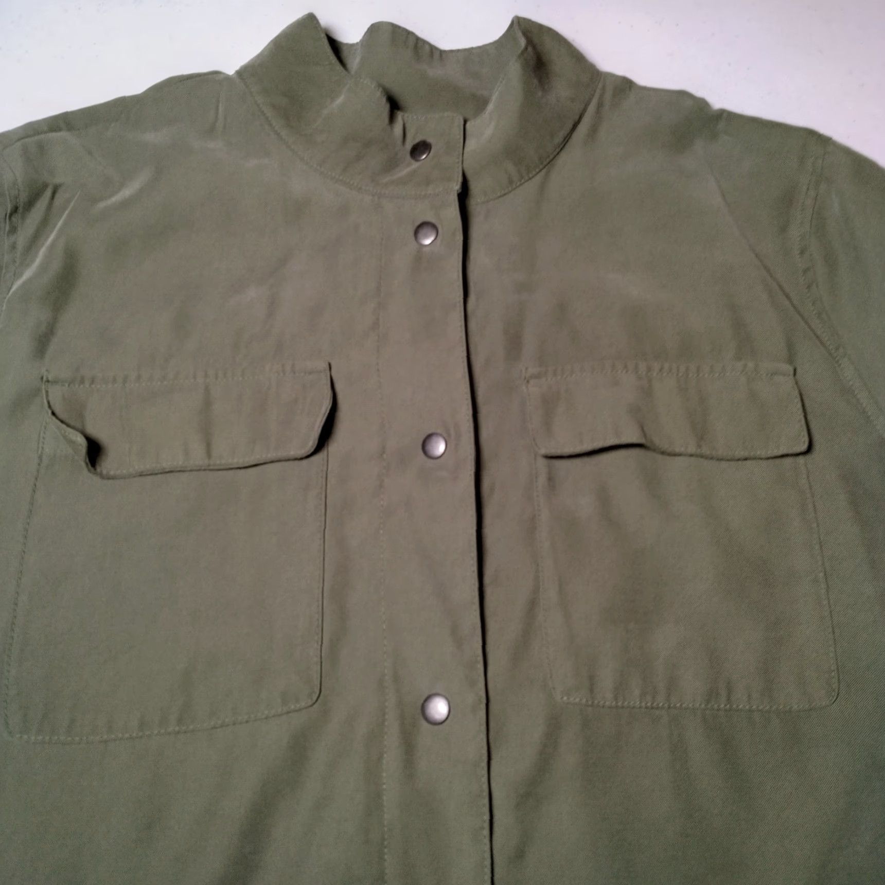 Old Navy VINTAGE Old Navy Soft Utility Jacket Women XXL Army Green Arugula Field Snap Military Size XXL / US 16-18 / IT 52-54 - 2 Thumbnail