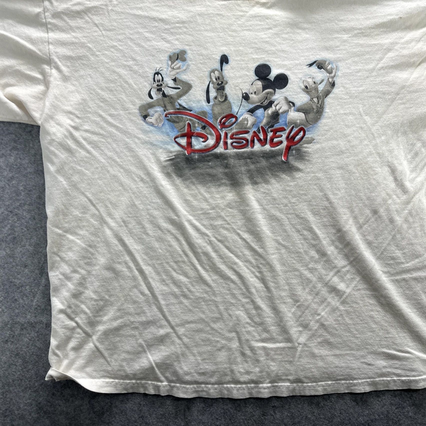 Disney Disney Shirt 2XL Mens White Mickey Mouse Goofy Pluto Donald Graphic Cartoon Size US XXL / EU 58 / 5 - 4 Thumbnail