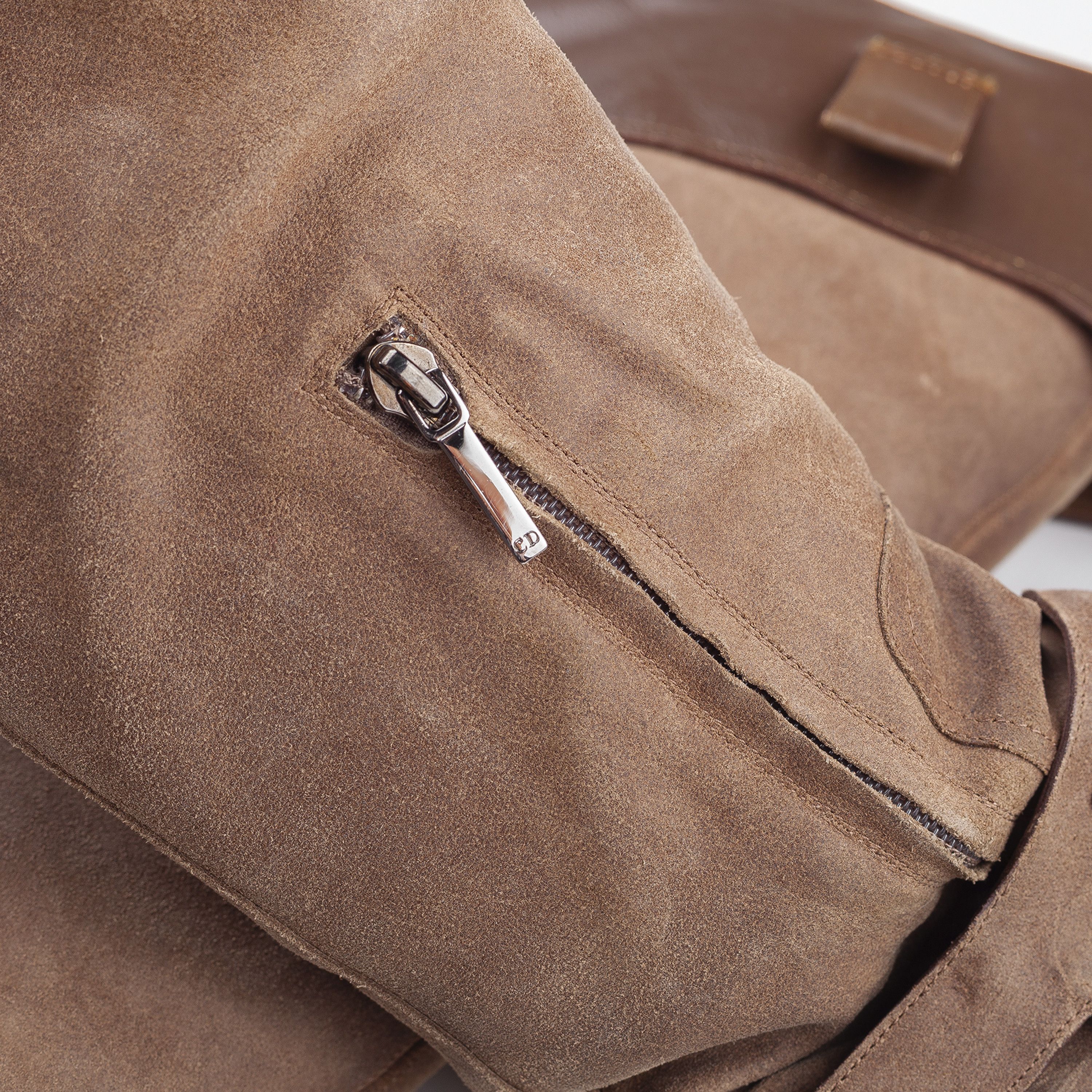 Dior Christian Dior Over The Knee Brown Leather Boots (37,5 EU) Size US 6.5 / IT 36.5 - 5 Thumbnail