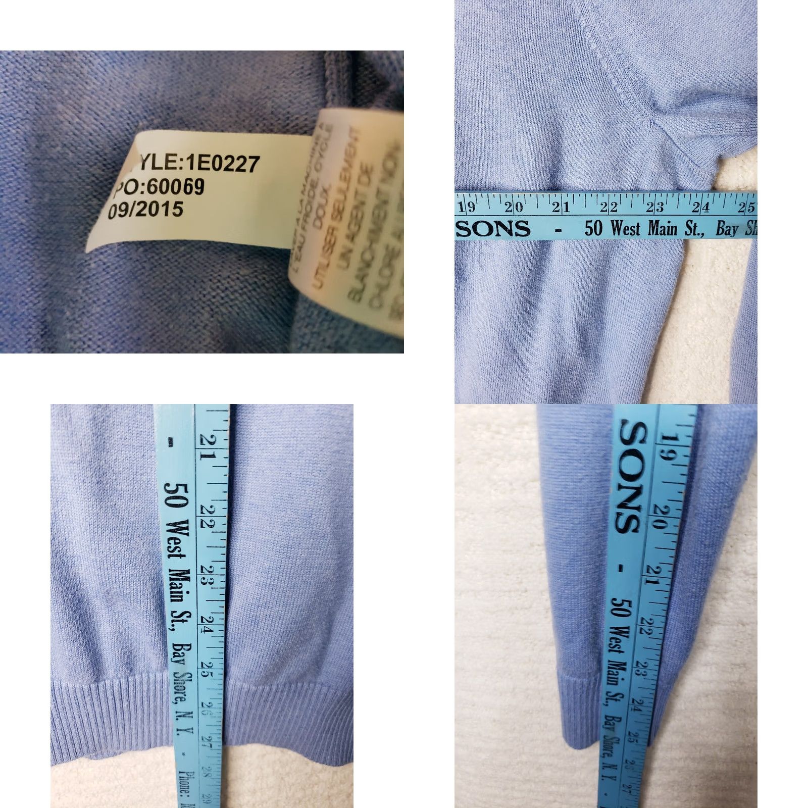 Vineyard Vines Vineyard Vines Men's Blue 1/4 Zip Cotton Pullover Sweater Long Sleeve L Cardigan/Top Size US L / EU 52-54 / 3 - 9 Thumbnail