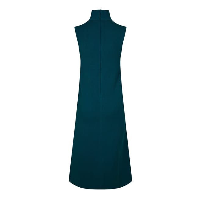 Bottega Veneta Bottega Veneta High Neck Midi Dress in Green Size XL / US 12-14 / IT 48-50 - 2 Thumbnail