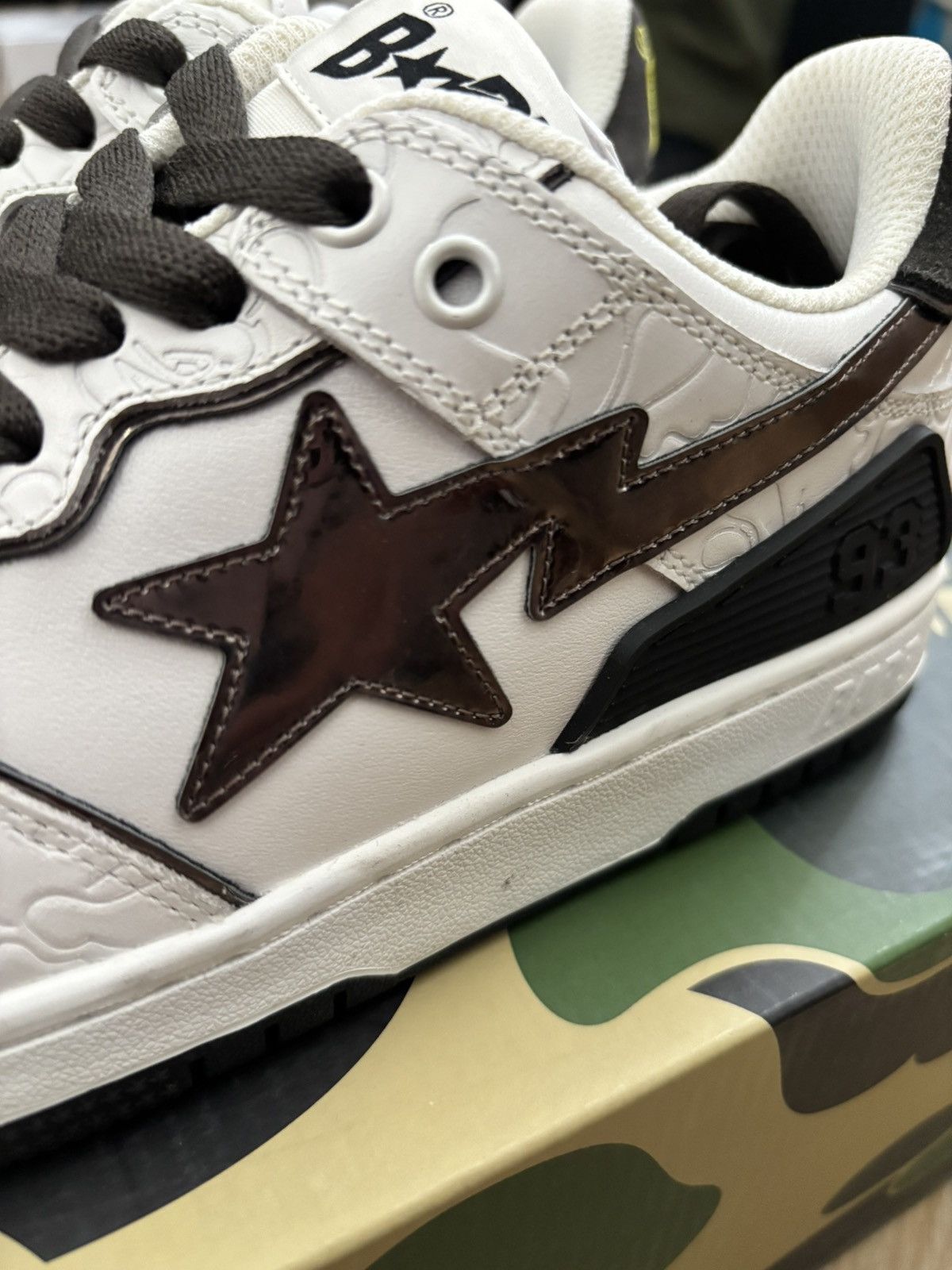 Bape A Bathing Ape Bape SK8 Sta White Silver Size US 6 / EU 39 - 14 Thumbnail