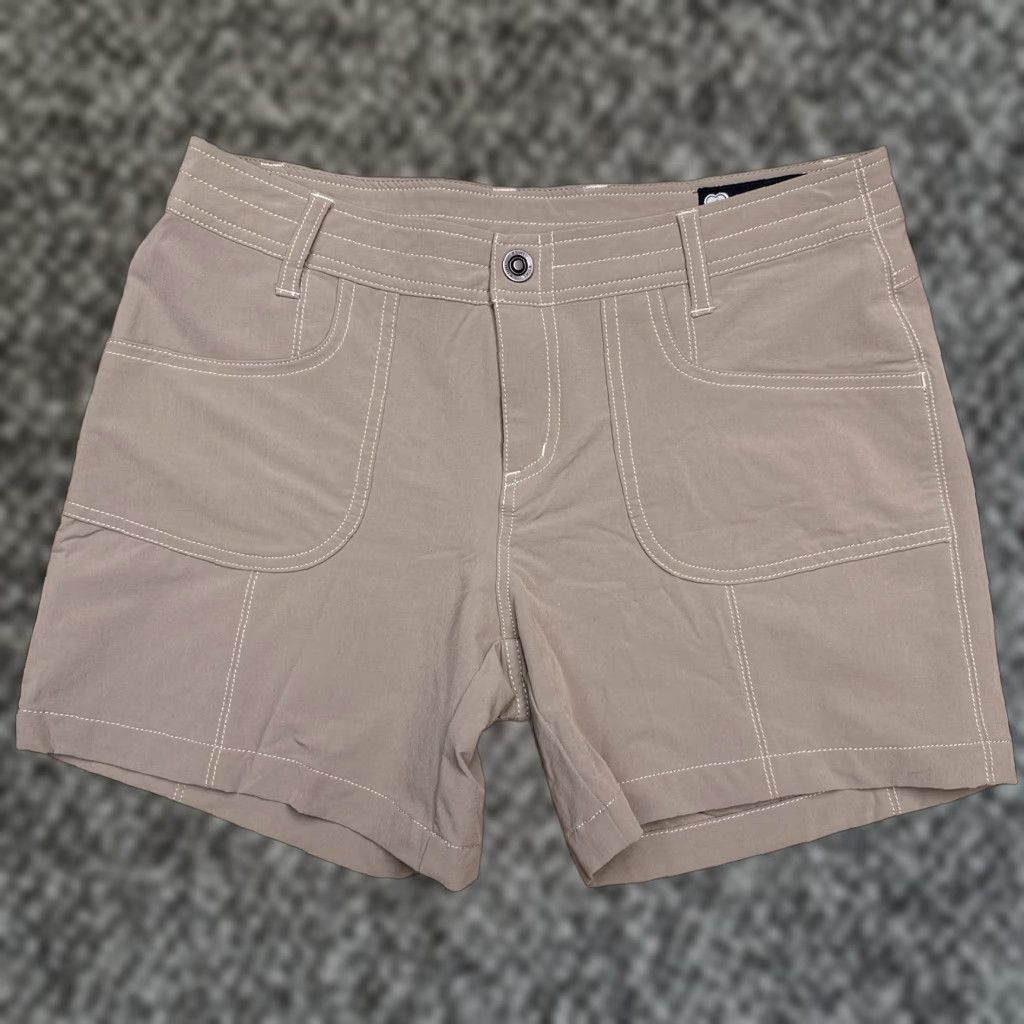 Vintage Kuhl Cargo Shorts Womens 8 Taupe Mid Rise Stretch Mountain Culture Size 30" / US 8 / IT 44 - 1 Thumbnail