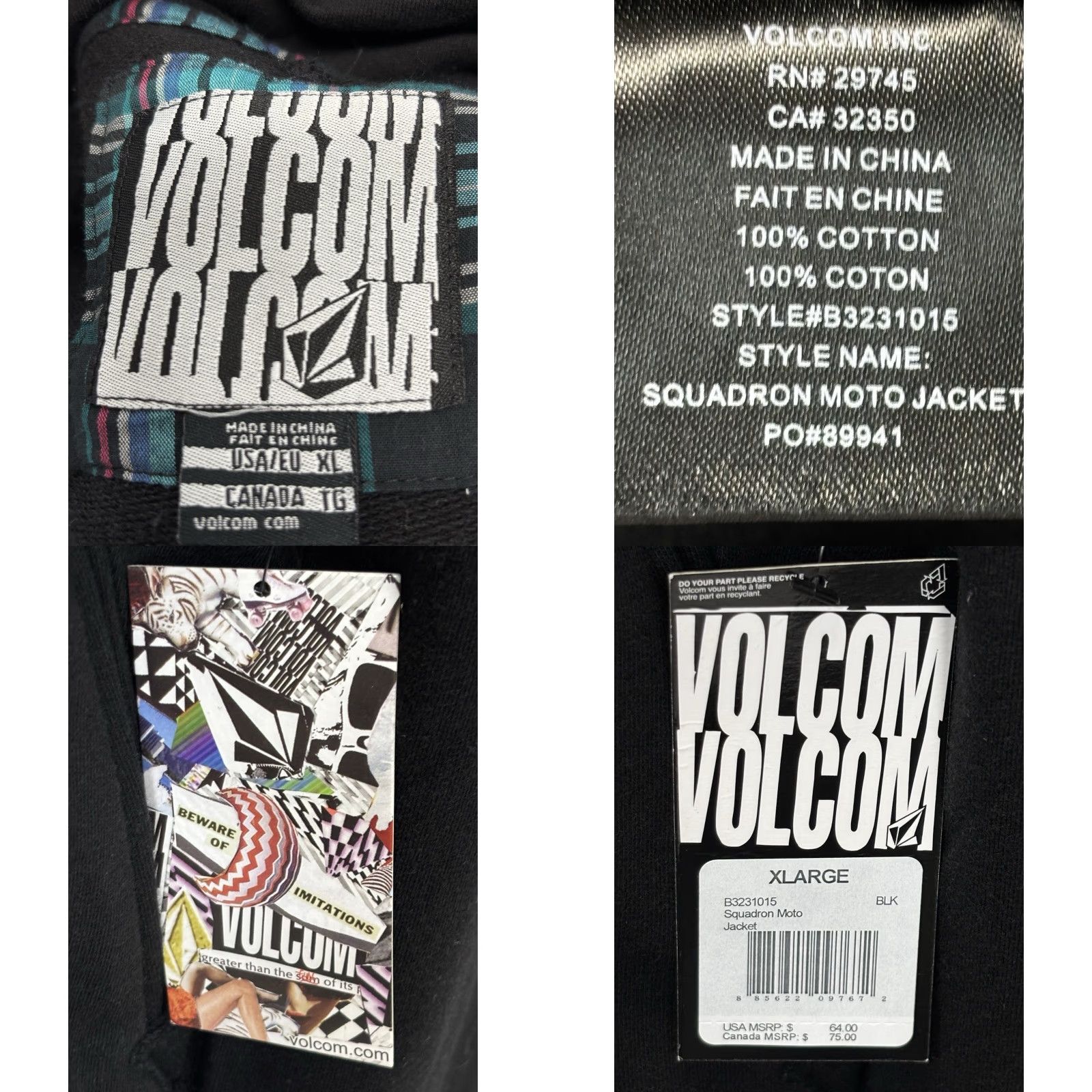 Volcom Volcom Squadron Moto Jacket Black Full Zip Women's XL Size XL / US 12-14 / IT 48-50 - 8 Thumbnail