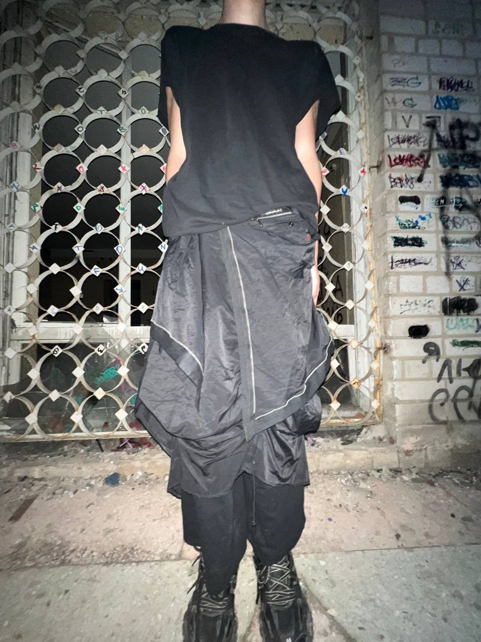 If Six Was Nine Vintage Y2K Gothic Asymmetrical Owens Style Skirt Sat Japane Size US 26 / EU 42 - 1 Thumbnail