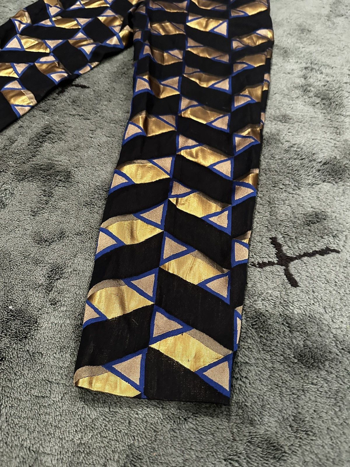Dries Van Noten SS18 Dries Van Noten Gold/Blue Brocade Patterned Trousers Size 30" / US 8 / IT 44 - 7 Thumbnail