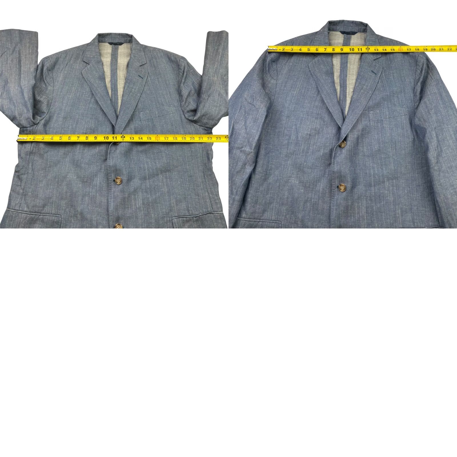 Brooks Brothers Brooks Brothers Blazer Men's Regent Fit Chambray Wool/Linen 3-Button Blue 46R Regular Jacket Jacket Blazer Notch Lapel Vintage No Mens Size 46R - 9 Thumbnail
