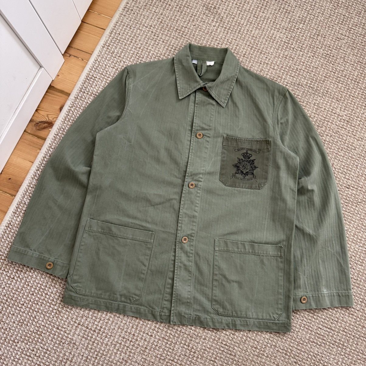 Vintage 60s Vintage Military Dutch KORPS MARINIERS HBT Work Jacket Size US M / EU 48-50 / 2 - 1 Thumbnail