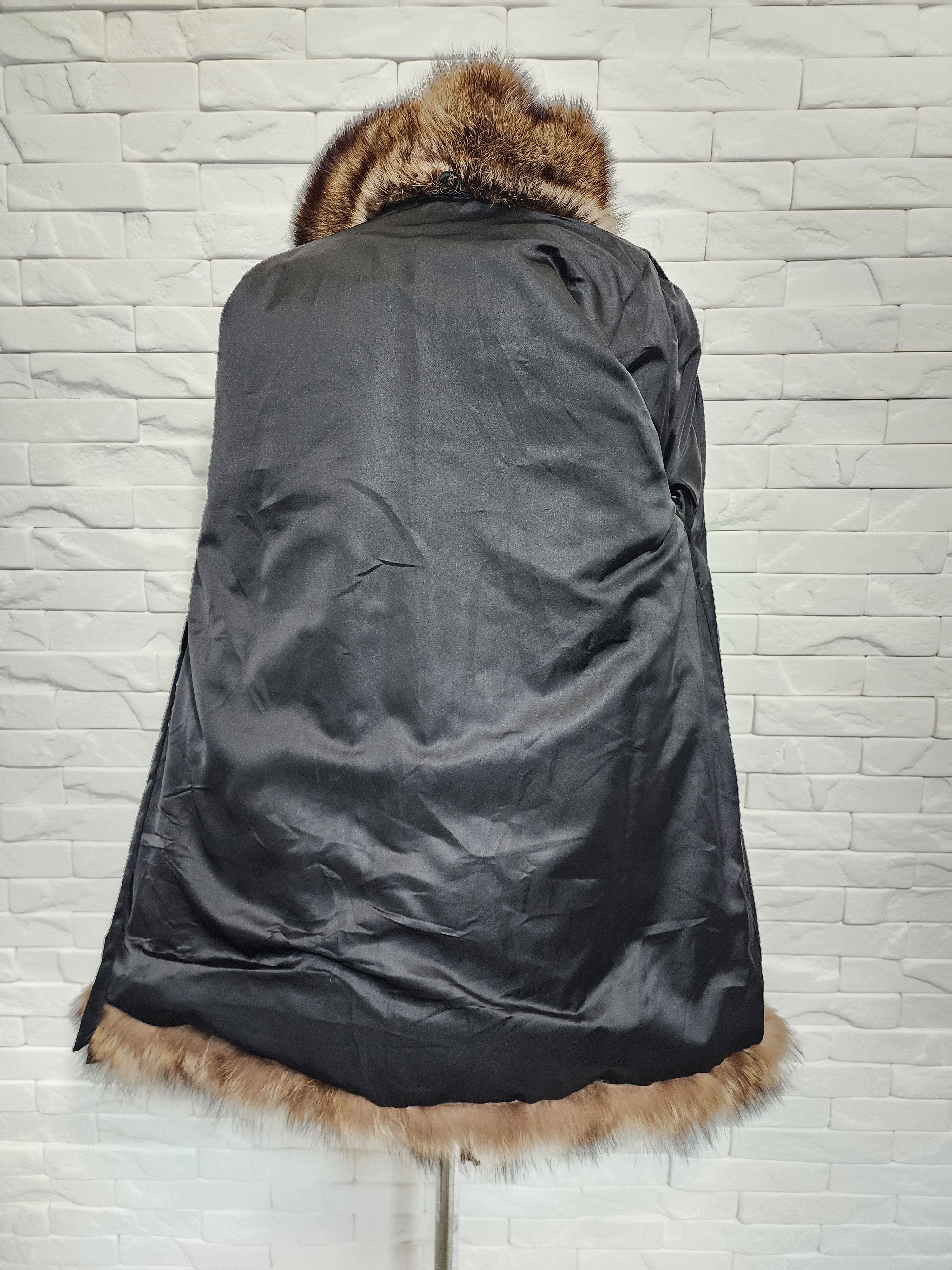 Furla Raccoon Fur Coat - Warm Gray Genuine Fur Size XL / US 12-14 / IT 48-50 - 6 Thumbnail
