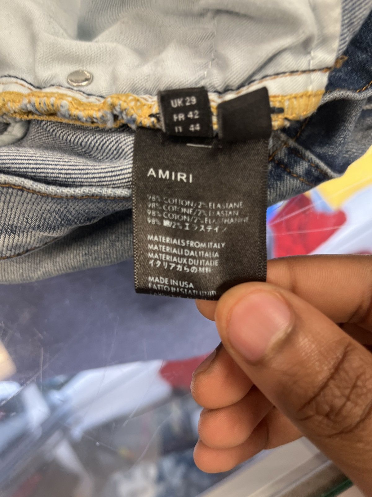 Amiri Blue Amiri Jeans Side Logo Size US 29 - 5 Thumbnail