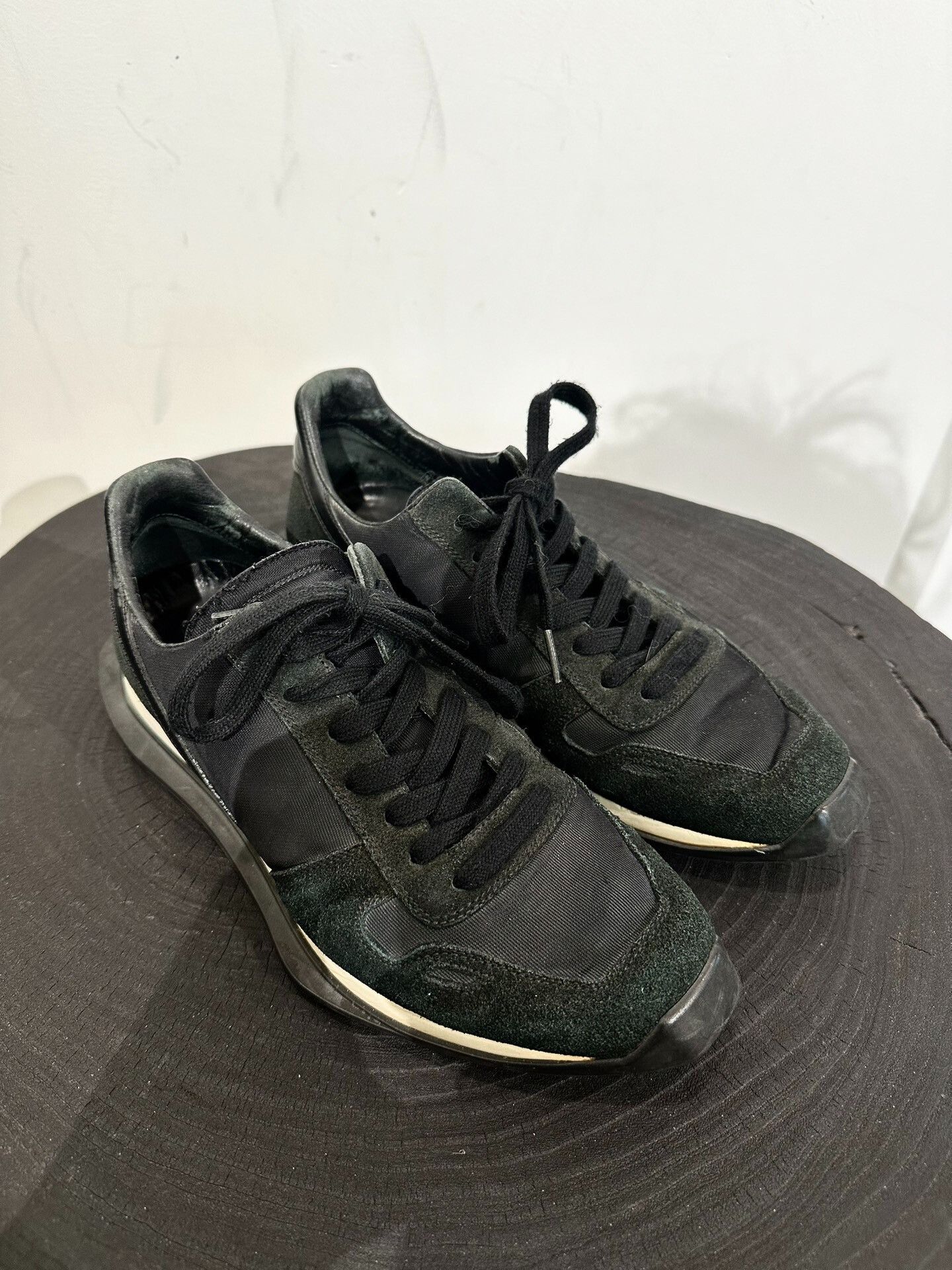 Rick Owens Rick Owens Suede Patchwork Low-Top Sneakers Size US 7.5 / EU 40-41 - 1 Thumbnail
