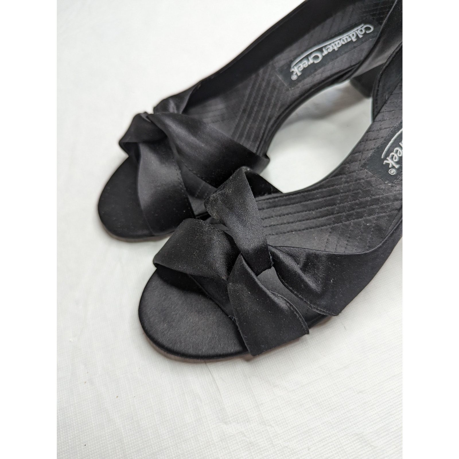 Coldwater Creek Coldwater Creek Womens Sz 7 Black Satin Formal High Heels Size US 7 / IT 37 - 3 Thumbnail