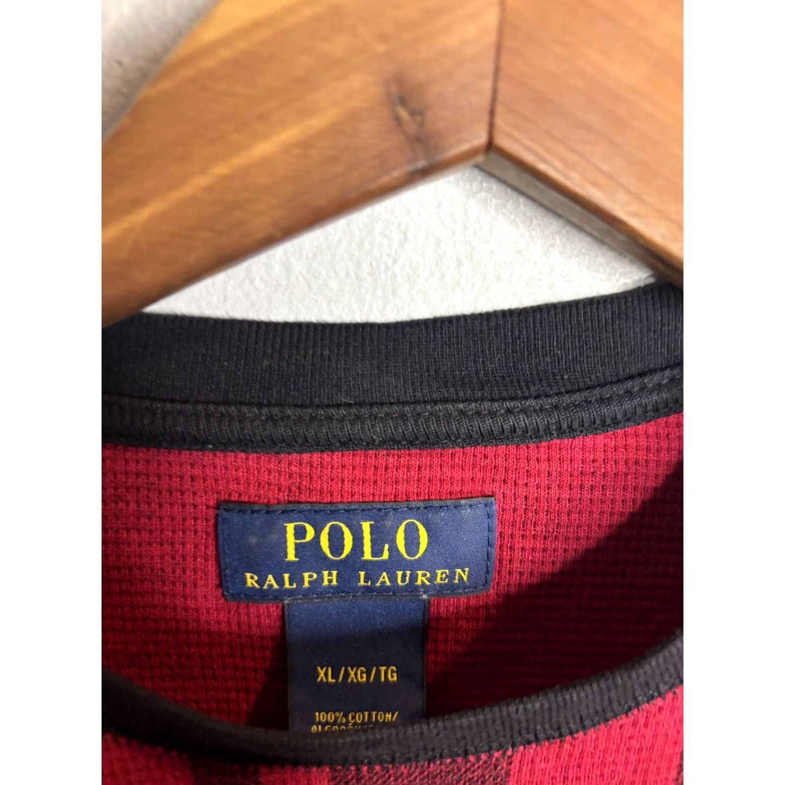 Ralph Lauren Polo Ralph Lauren Thermal Shirt Plaid Red XL Men's Long Sleeve Size US XL / EU 56 / 4 - 3 Thumbnail