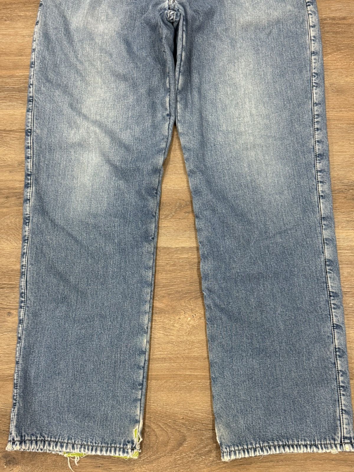 Gap Vintage 90s Gap Blue Jeans Fleece Lined Neon Green No 8 RLX Size US 33 - 4 Thumbnail