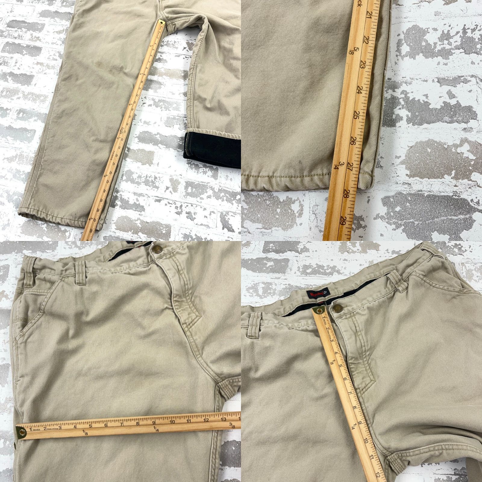 Vintage Wolverine Pants Men 44x30 Tan Carpenter Duck Canvas Quilt Lined Stains Vintage Size US 44 / EU 60 - 8 Thumbnail