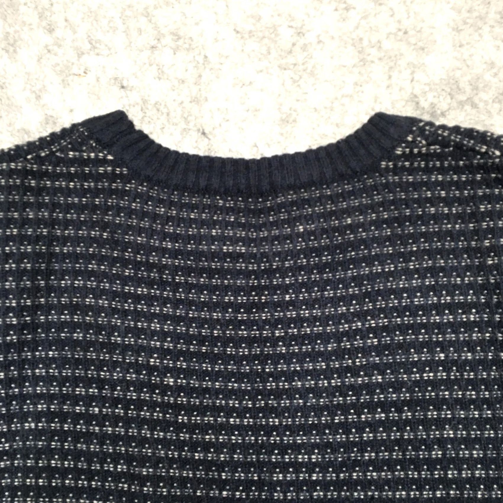Smartwool SmartWool Sweater Mens 3XL Navy Merino Wool Blend Crewneck Textured SW010949 Geometric Knit Long Sleeve Pullover Crew Neck Mens Blue Size US XXL / EU 58 / 5 - 6 Thumbnail