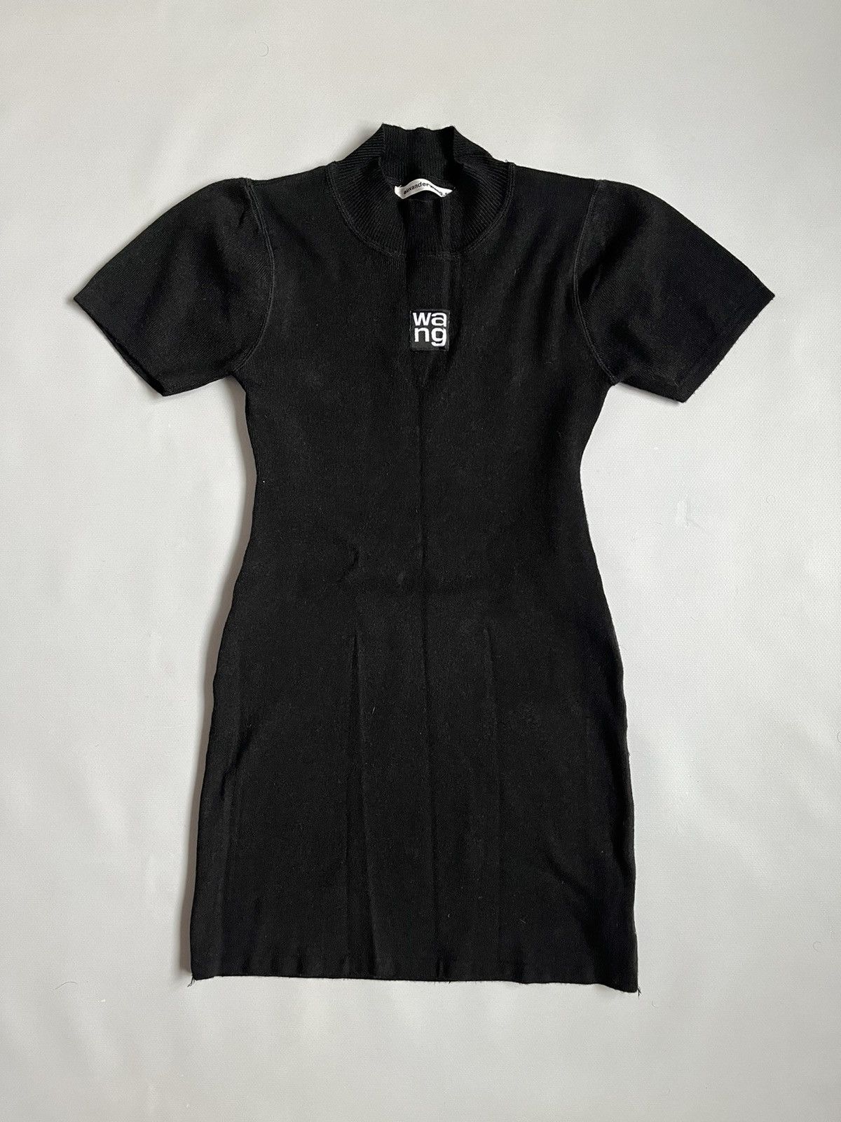 Alexander Wang Alexander Wang Black Wool Mock Neck Short Sleeve Dress Size M / US 6-8 / IT 42-44 - 1 Thumbnail