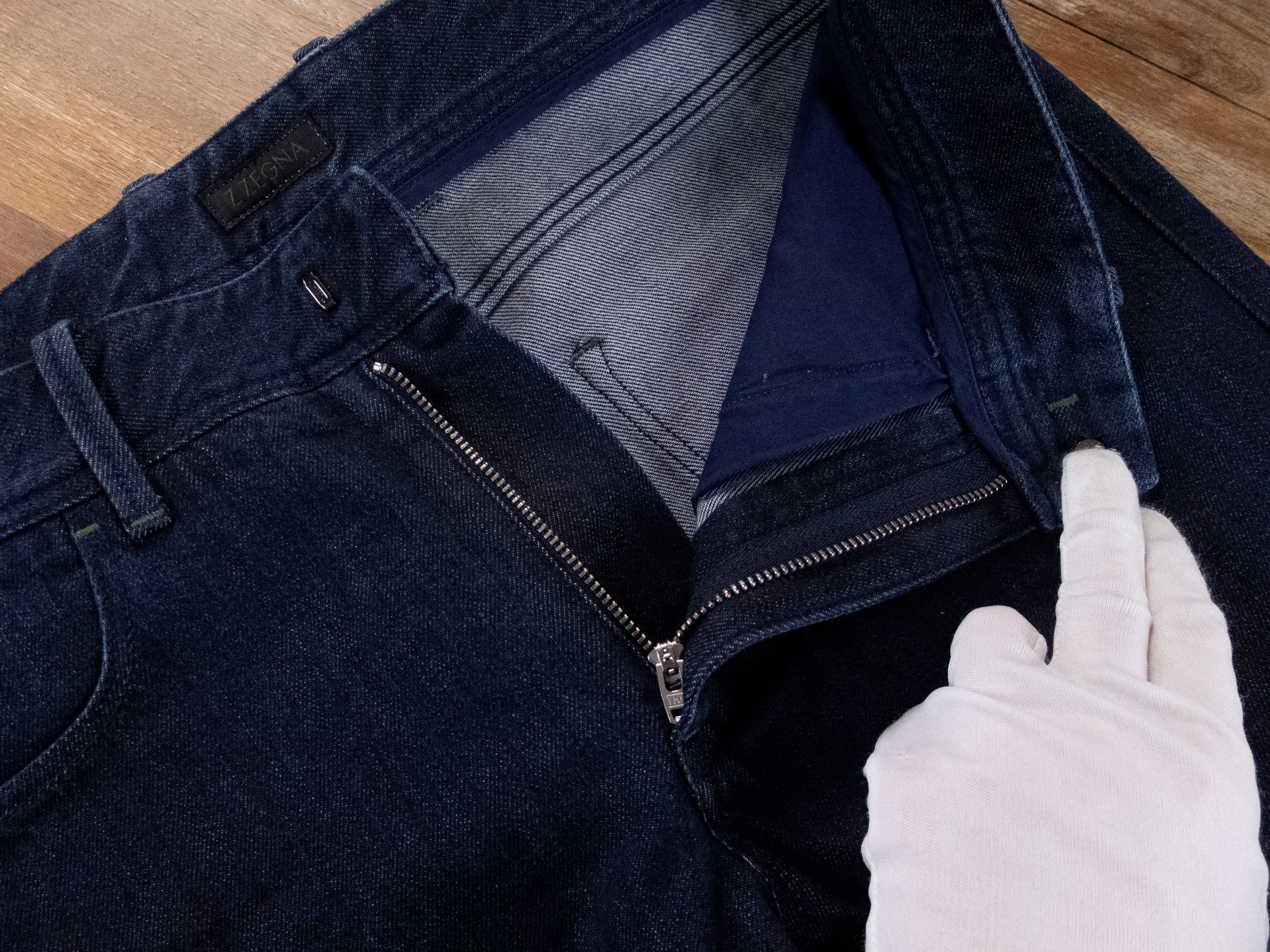Z Zegna Z ZEGNA straight leg navy blue denim jeans authentic 31 Size US 31 - 3 Thumbnail