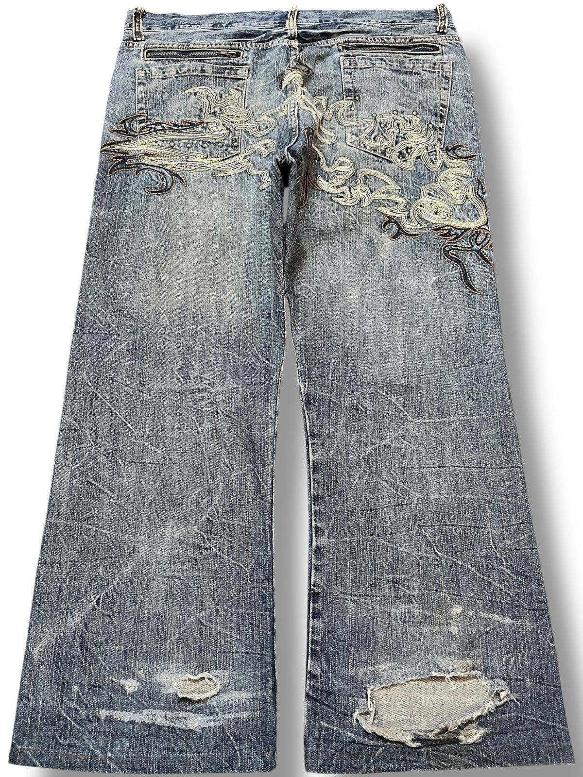 Hysteric Glamour Vintage Sorridere Baggy Honeycomb Embroidery Denim Size US 38 / EU 54 - 1 Thumbnail