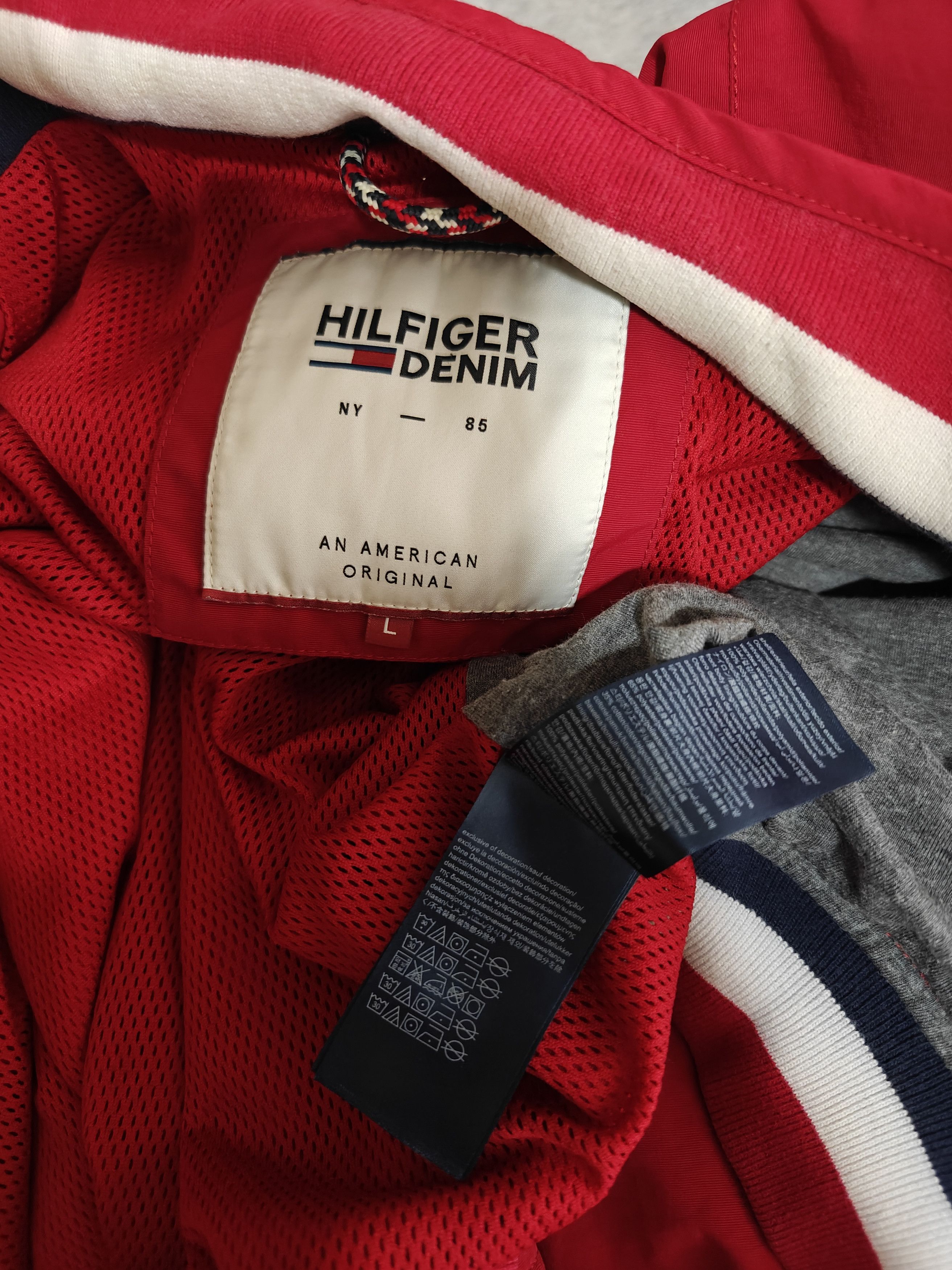 Tommy Hilfiger Tommy Hilfiger Denim Zip Jacket Red American Original L Size US L / EU 52-54 / 3 - 11 Thumbnail