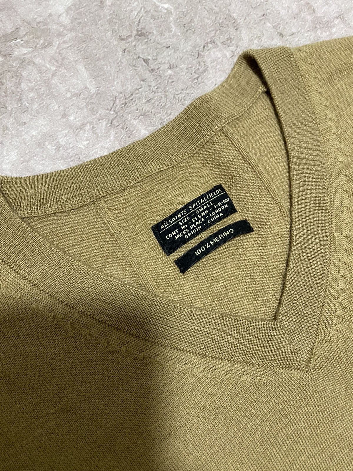 Allsaints × Designer Rare Allsaints Merino V-Neck Wool Sweater Designer Size S / US 4 / IT 40 - 6 Thumbnail