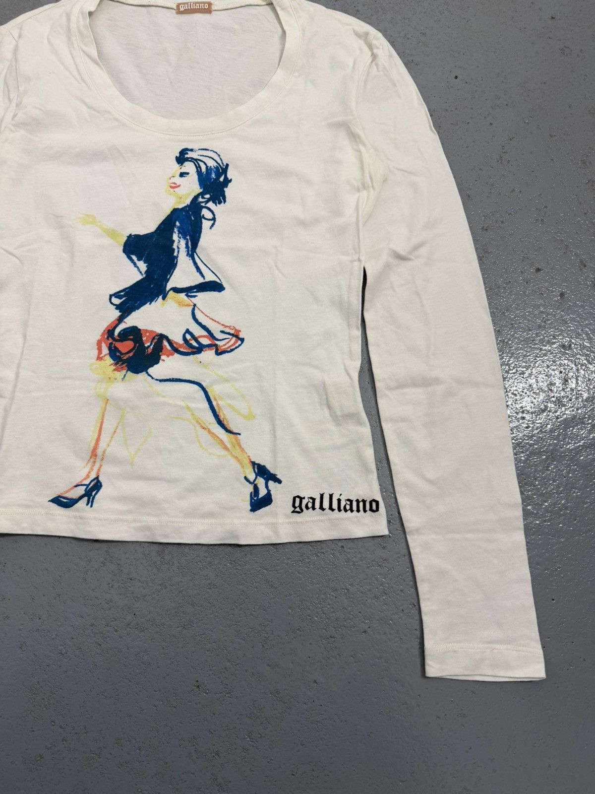 John Galliano Vintage 00s John Galliano Shopping Longsleeve Size S / US 4 / IT 40 - 2 Thumbnail
