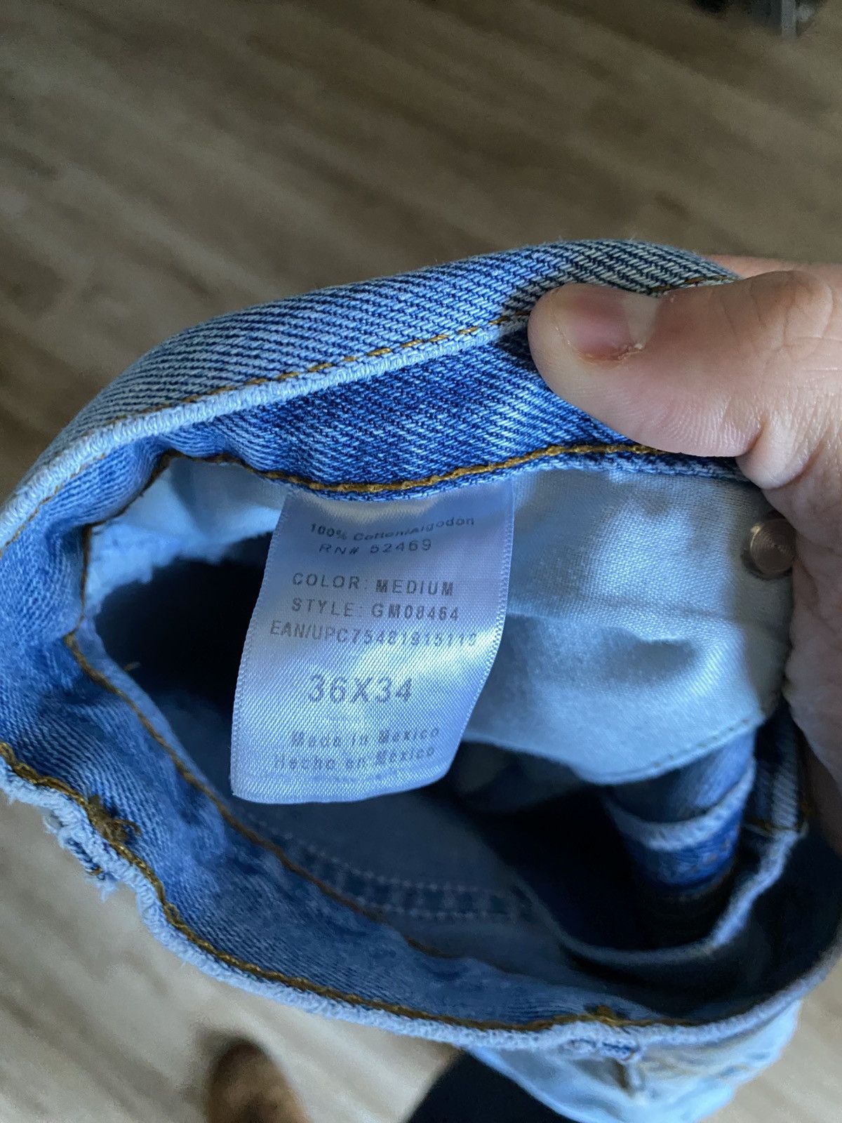 Vintage Vintage Light Wash Distressed Denim Jeans Size US 34 / EU 50 - 6 Thumbnail
