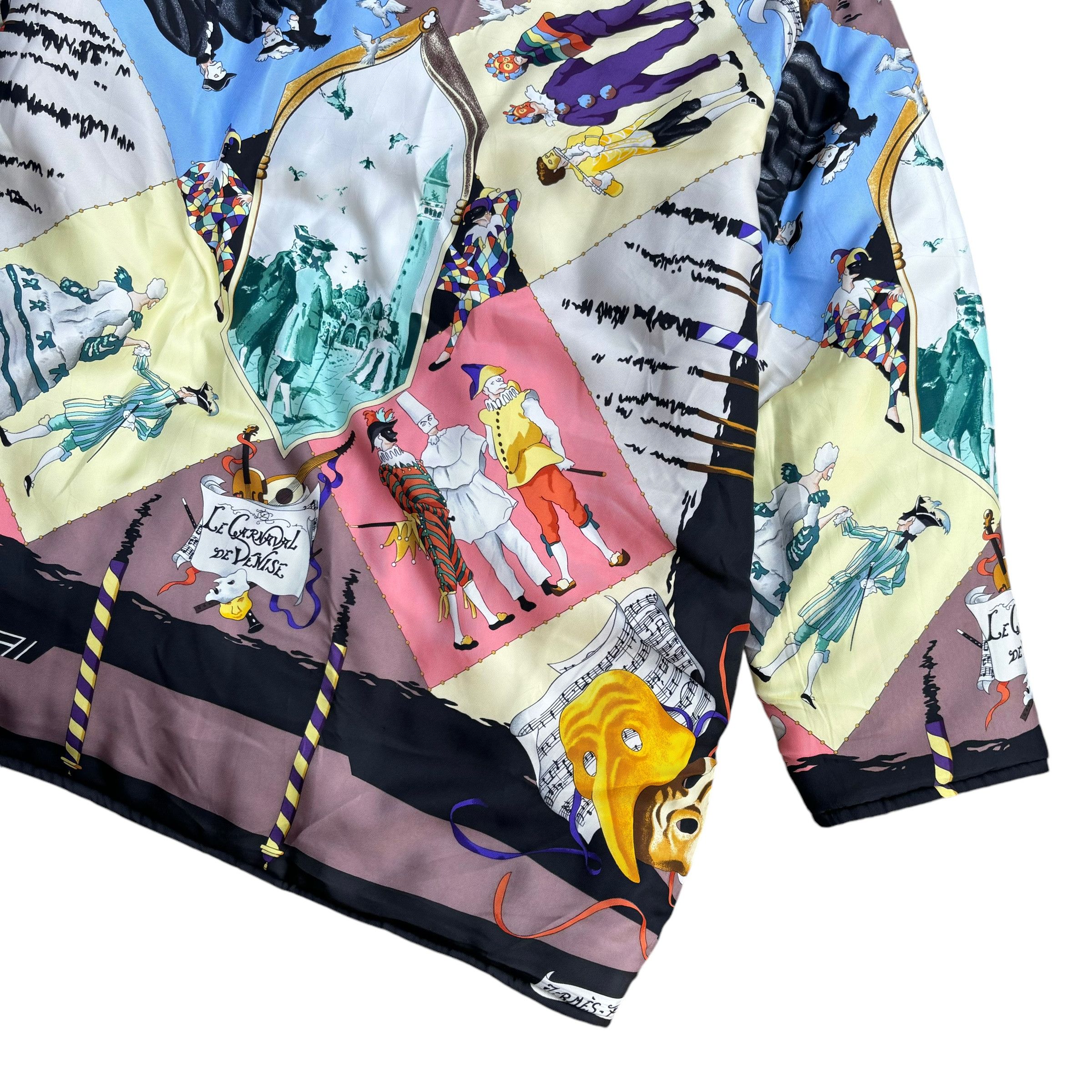 Hermes Vintage Hermes Le Carnavale de Venise Reversible Silk Jacket Size US M / EU 48-50 / 2 - 9 Thumbnail