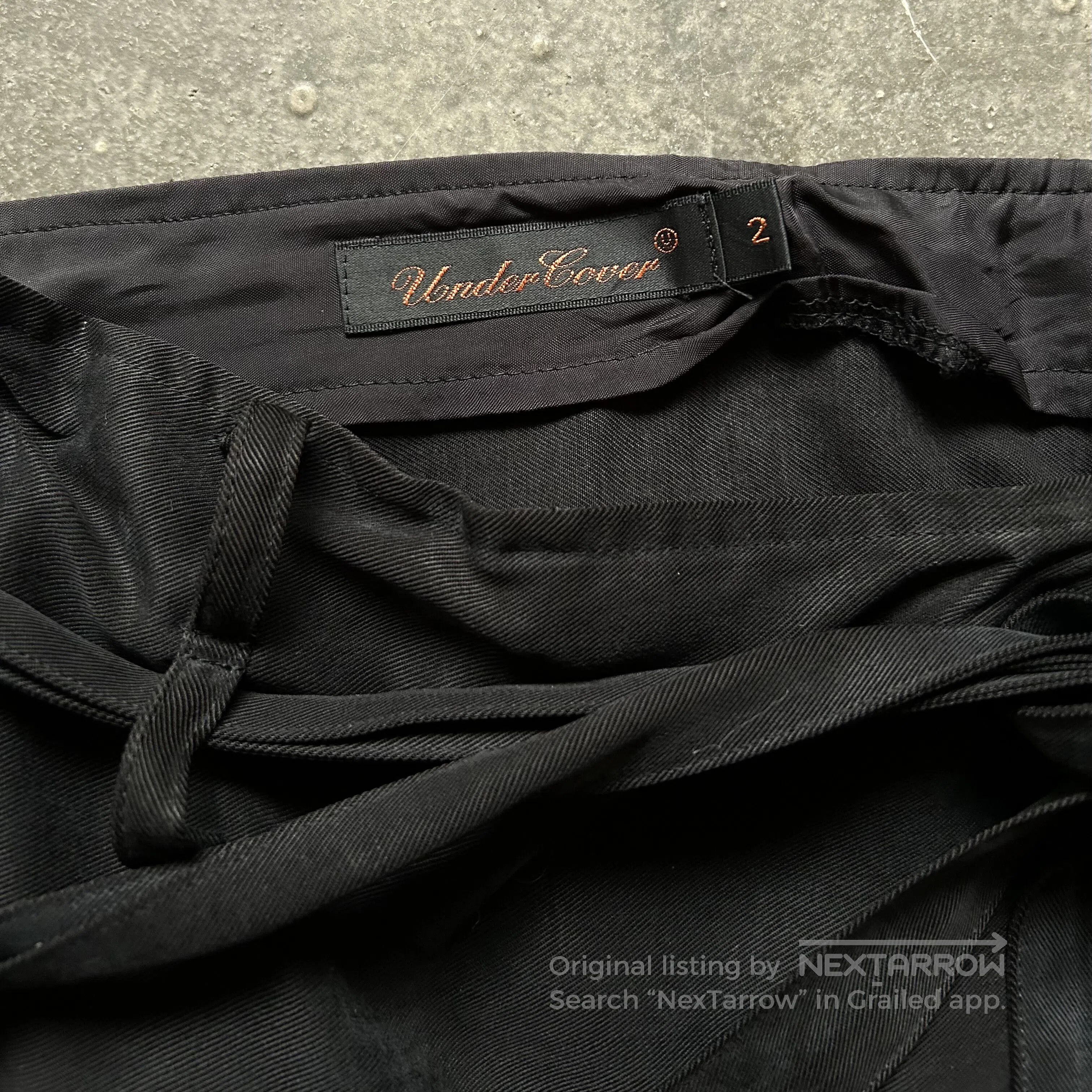 Undercover black deconstructed tie skirt. Size 33" - 7 Thumbnail