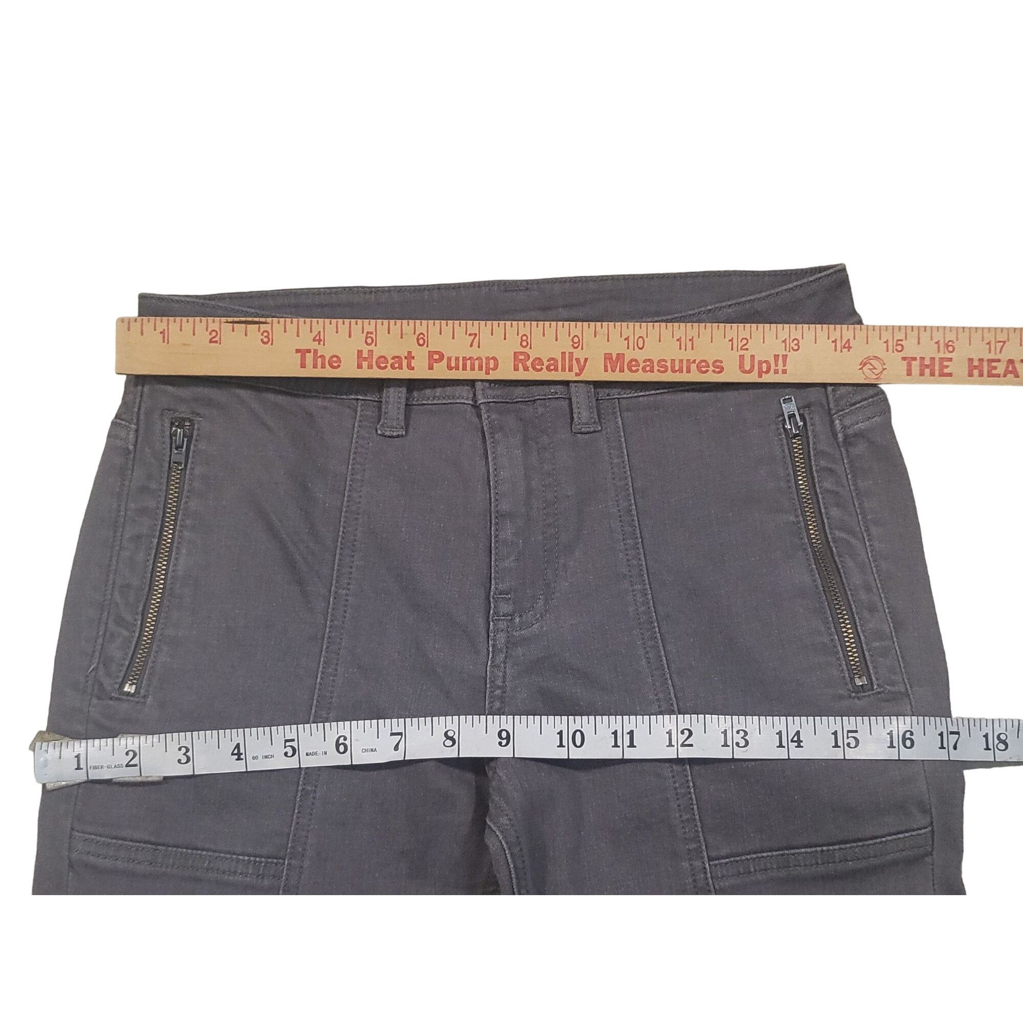 SKINGRAFT Skingraft Moto Jeans Women Sz 27 Charcoal Gray Straight Leg Size 27" / US 4 / IT 40 - 3 Thumbnail