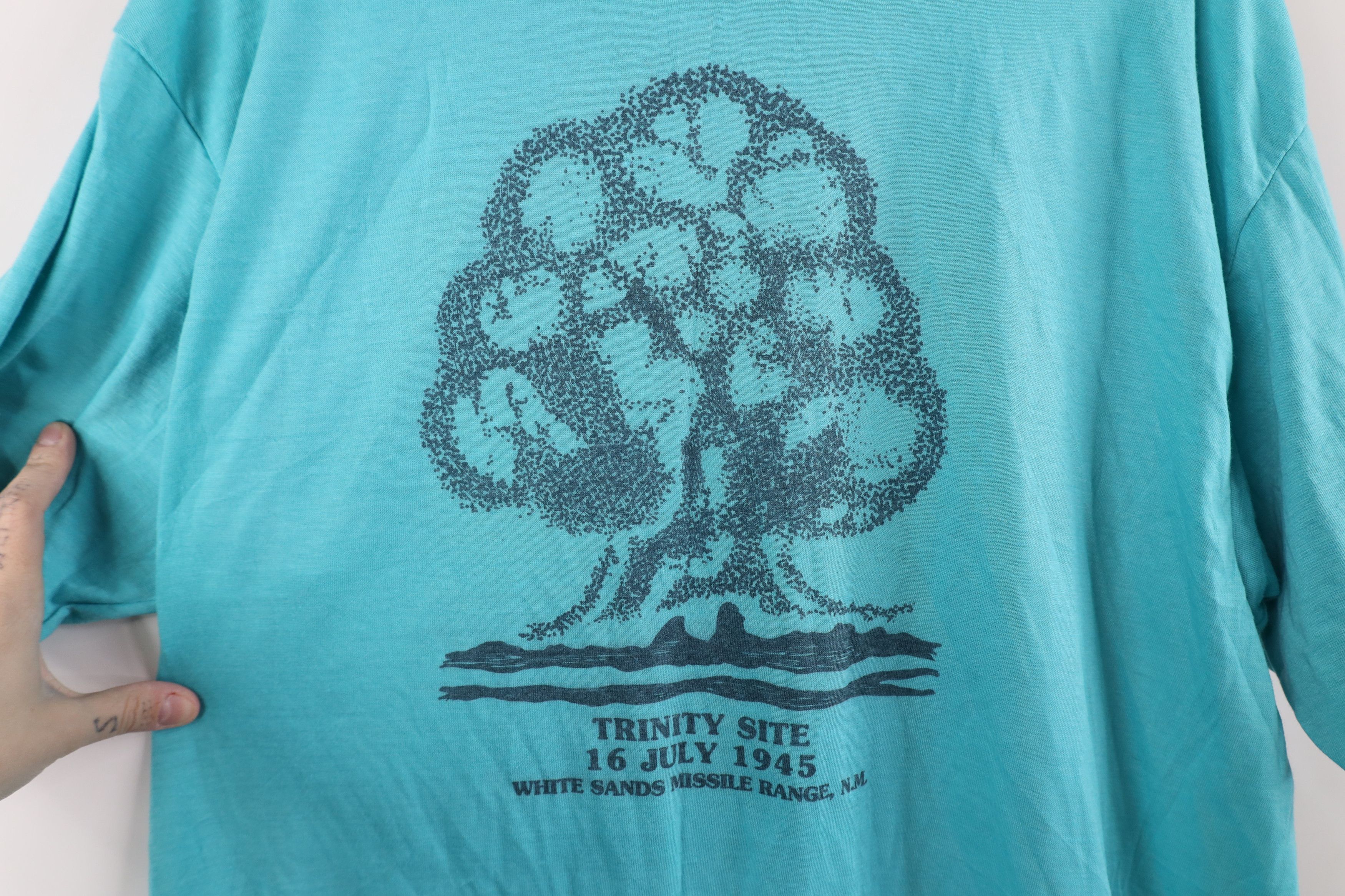 Vintage Vintage 70s Ground Zero White Sands Nuclear Bomb T-Shirt USA Size US XL / EU 56 / 4 - 10 Thumbnail