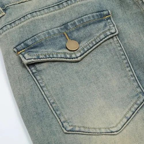 Japanese Brand Skinny Jeans Plain Vintage Flared Trousers Y2k Pockets y2k Size US 33 - 6 Thumbnail