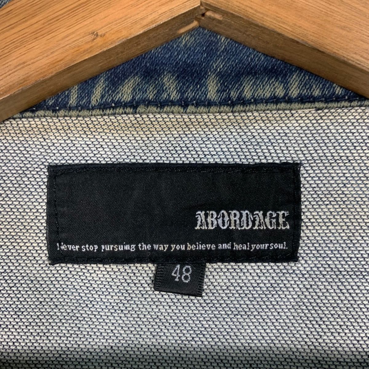 Japanese Brand ABORDAGE Acid Wash Double Collar Jacket #1801-C16 Size US M / EU 48-50 / 2 - 14 Thumbnail