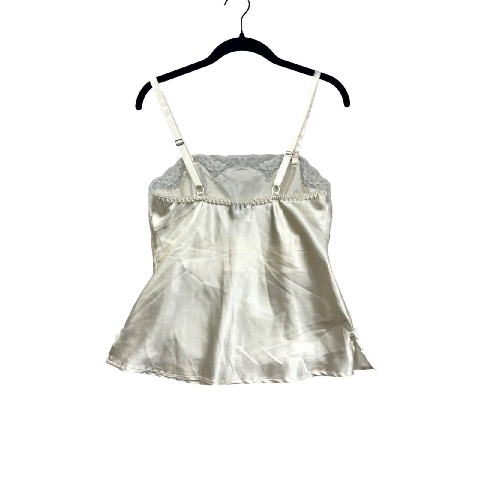 Vintage VINTAGE Cinema Etoile Ivory Satin Lace Camisole Womens M Chair? Size ONE SIZE - 2 Thumbnail