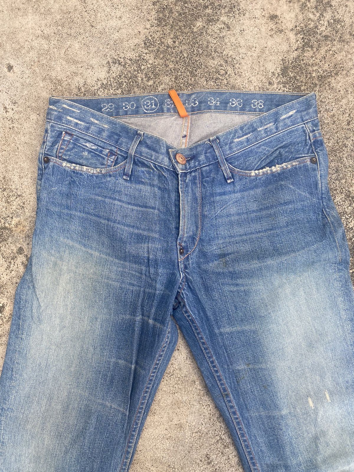 Japanese Brand Flare Jeans Earnest Sewn Distress Boot Cut Size US 31 - 10 Thumbnail