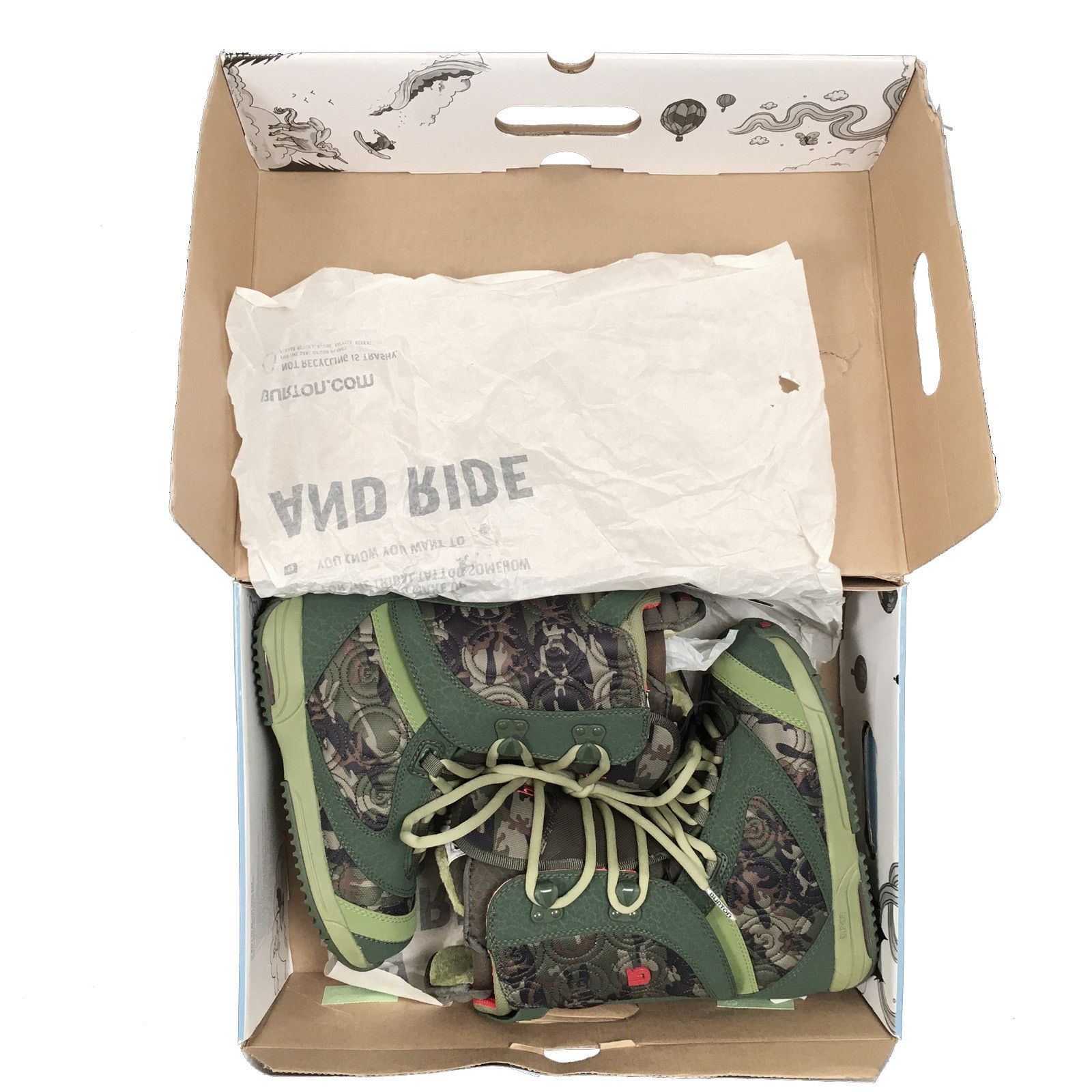 NEW Burton Sapphire Snowboard Boots! Camo Size 4