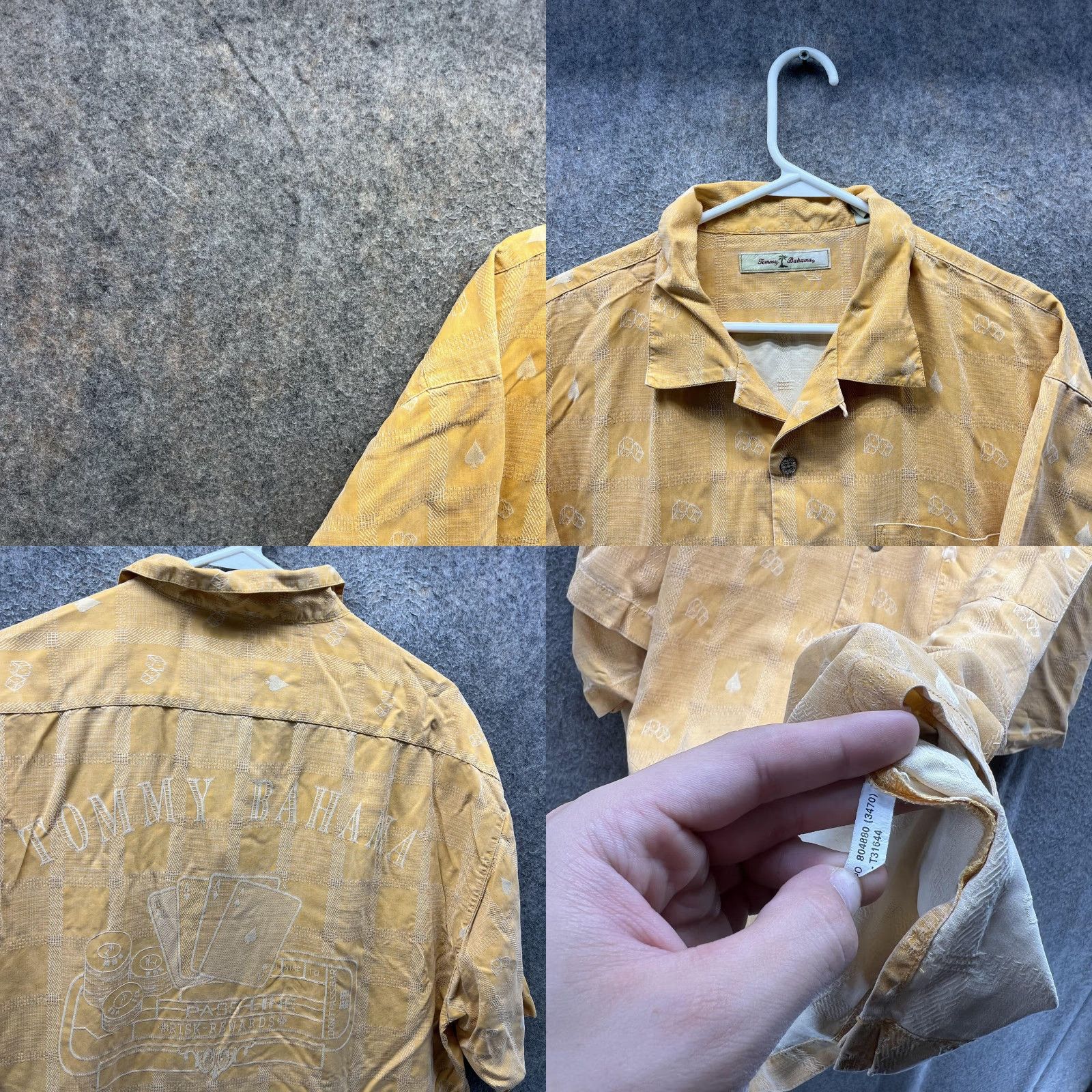 Tommy Bahama VINTAGE Tommy Bahama Shirt Mens XL Yellow Silk Camp Casino Poker Cards Gambling Shirt Mens XL Yellow Silk Camp Casino Poker Cards Gambling Size US XL / EU 56 / 4 - 8 Thumbnail