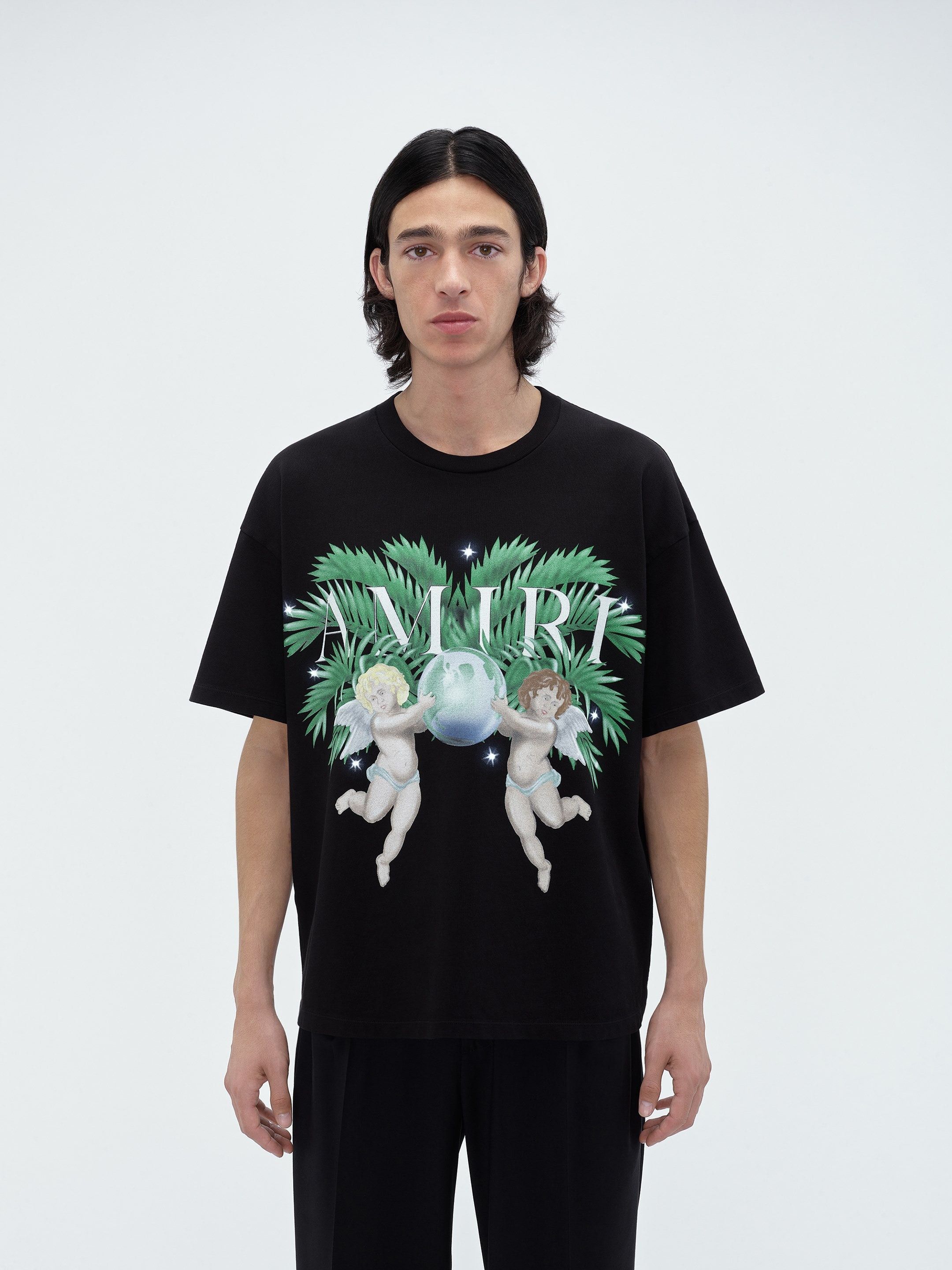 Amiri o1orln1025 Airbrush Cherub T-Shirt in Black Size US S / EU 44-46 / 1 - 2 Thumbnail