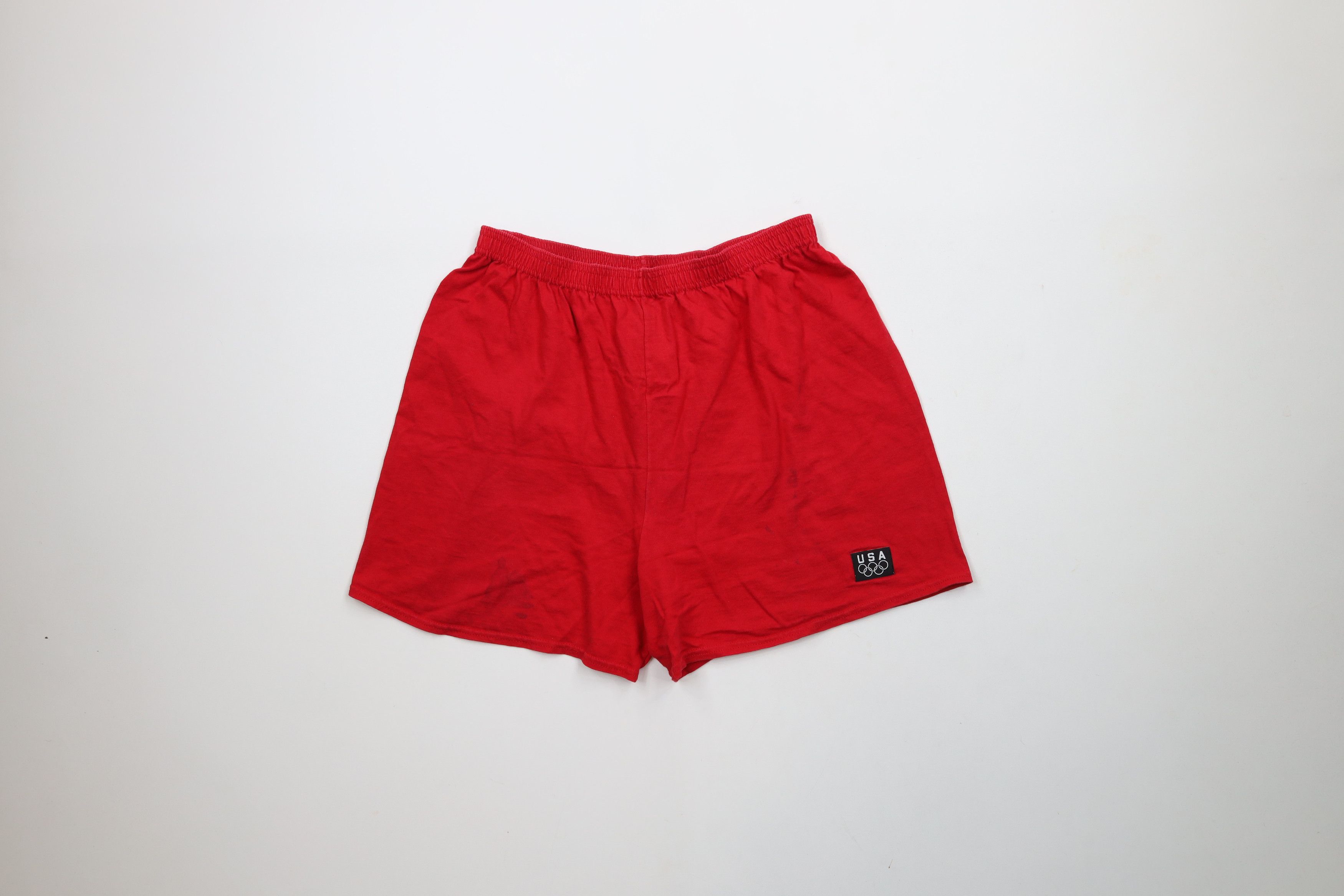 Vintage Vintage 90s USA Olympics Spell Out Above Knee Shorts USA Size US 32 / EU 48 - 1 Thumbnail