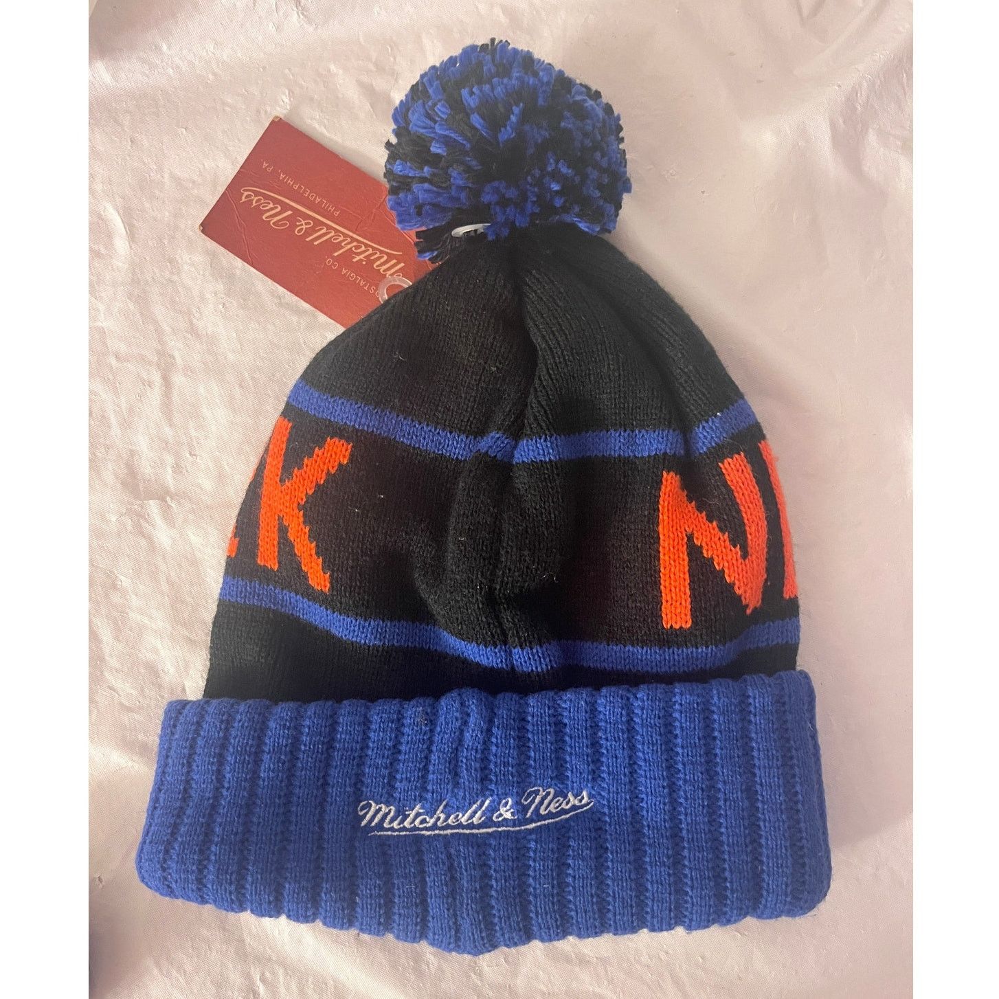 Mitchell & Ness NBA All Star Weekend New York Pom-Pom Cuff Knit Hat Size ONE SIZE - 2 Thumbnail