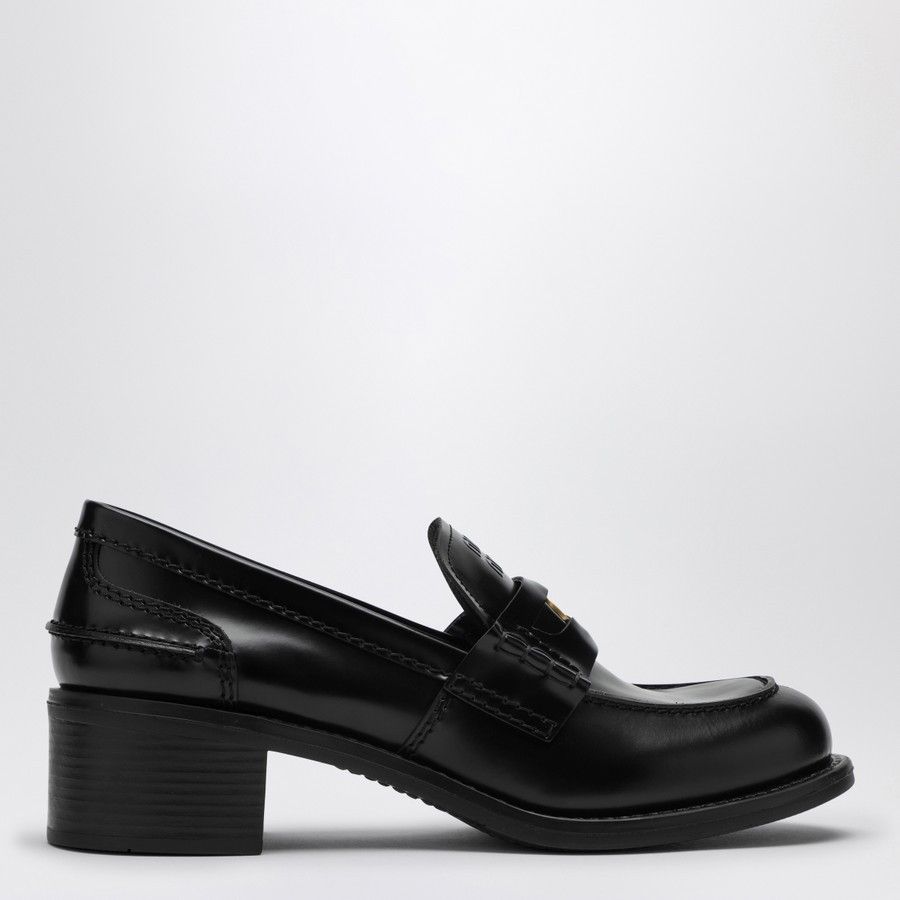 o1d2blof0824 Brushed Leather Loafer in Black