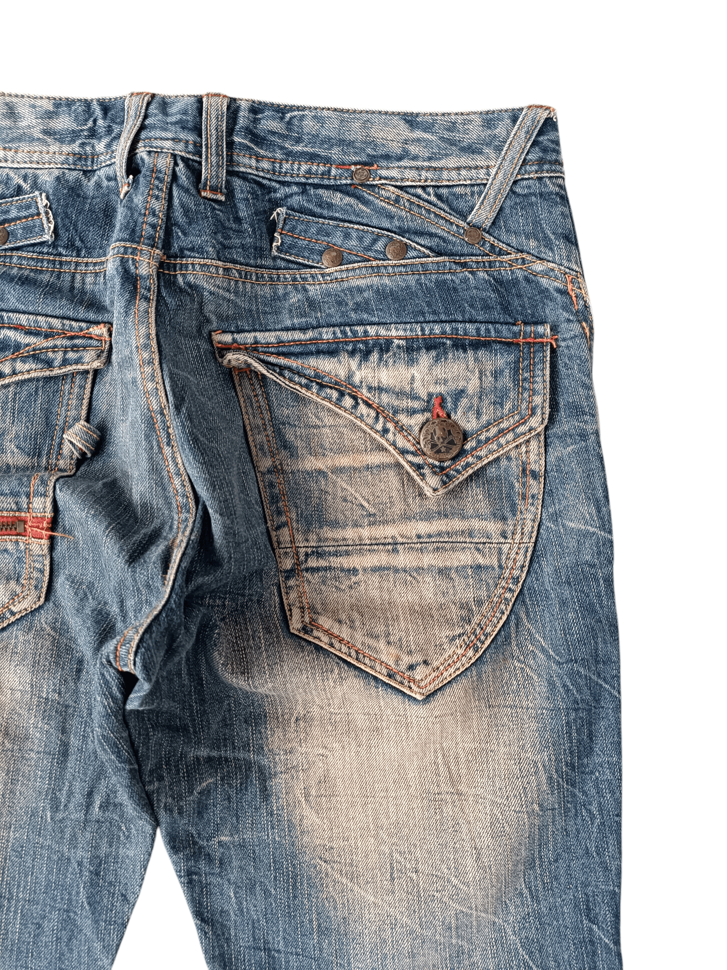 If Six Was Nine × Japanese Brand × Le Grande Bleu (L.G.B.) Blow by Blue Japan Made Washed Whisker Denim Size US 32 / EU 48 - 3 Thumbnail