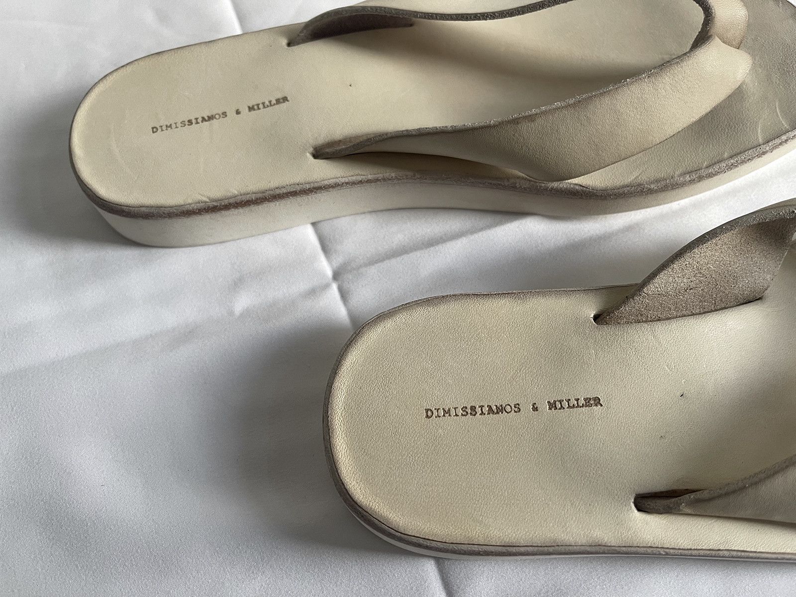 Dimissianos & Miller cow leather and rubber sole artisanal handmade flip-flops Size US 8.5 / EU 41-42 - 4 Thumbnail