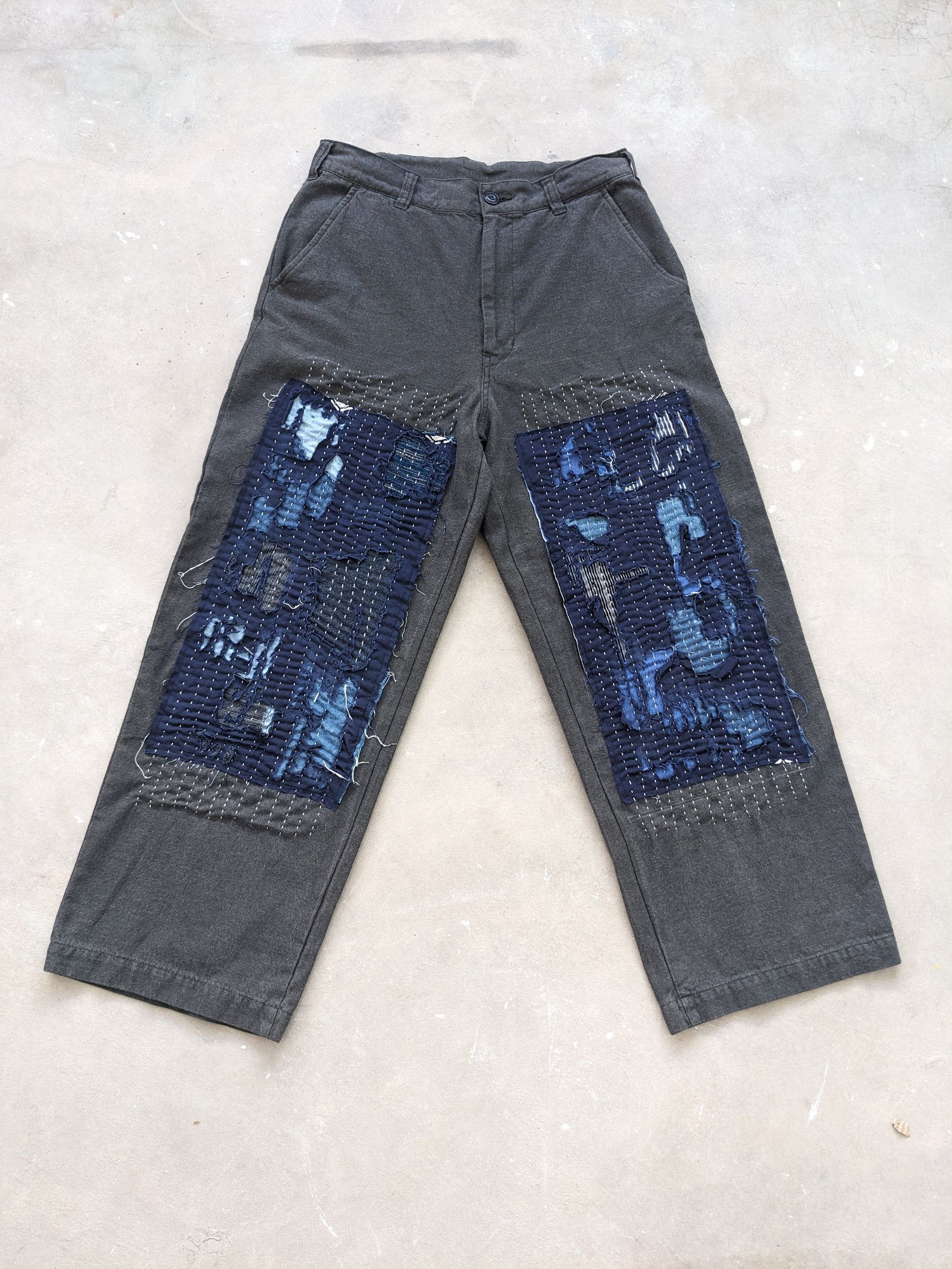 Comme des Garcons × Japanese Brand SS17 Comme Des Garcons Pants Sashiko Boro Custom Distressed Size US 28 / EU 44 - 1 Thumbnail